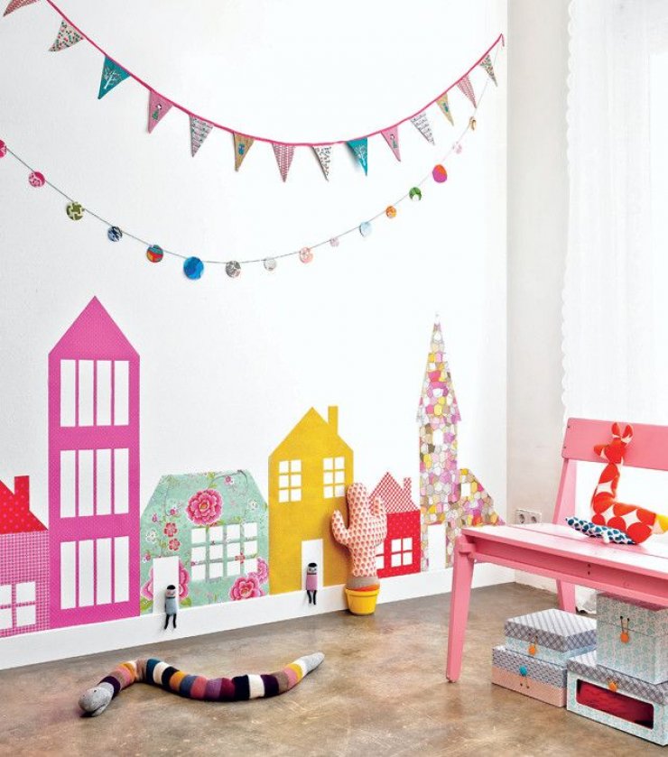 8 Diy Wallpaper Ideas - Wall Decorating Ideas For Kids - HD Wallpaper 