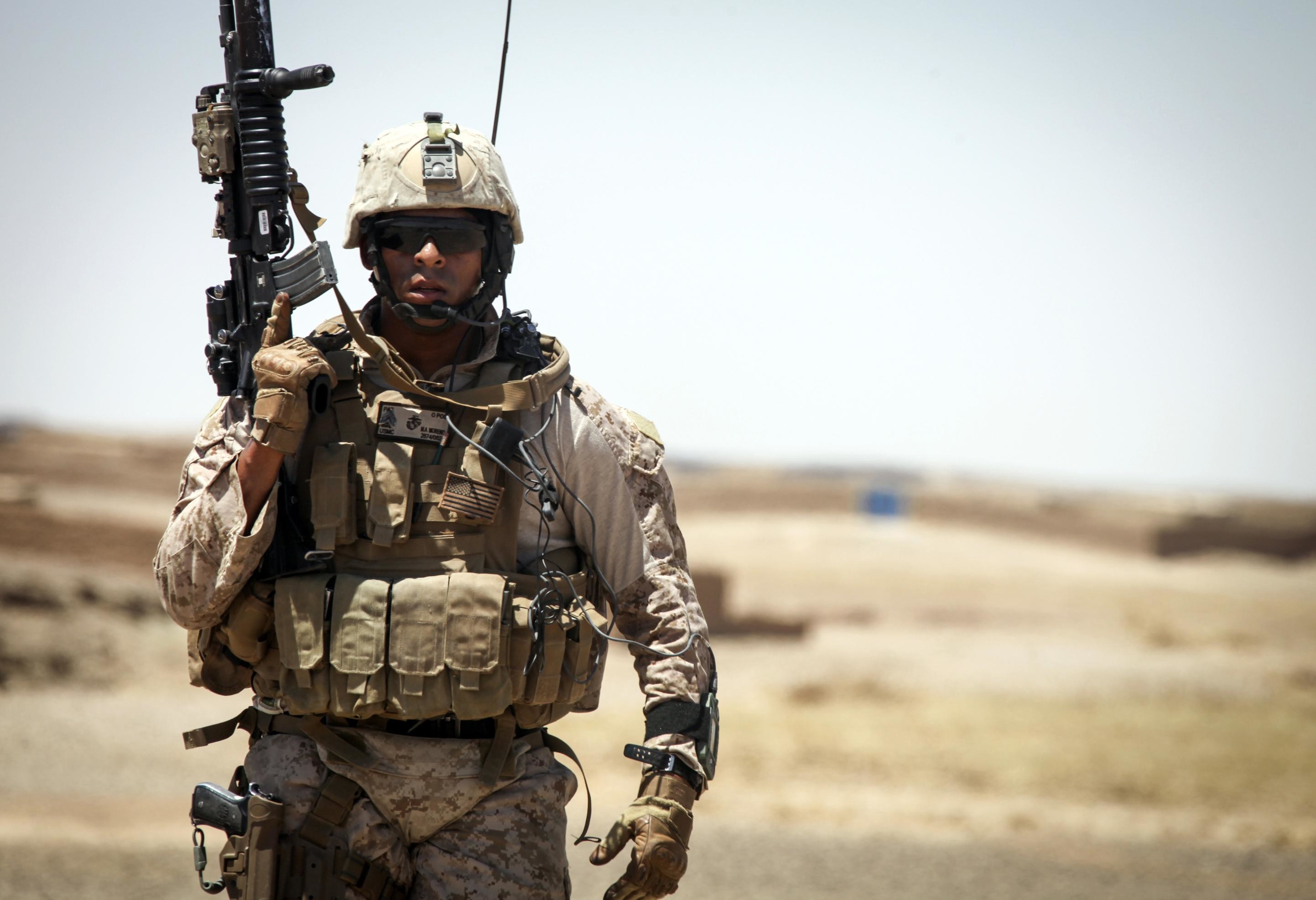 The United States Marine Corps - Us Marine Full Combat Gear - HD Wallpaper 