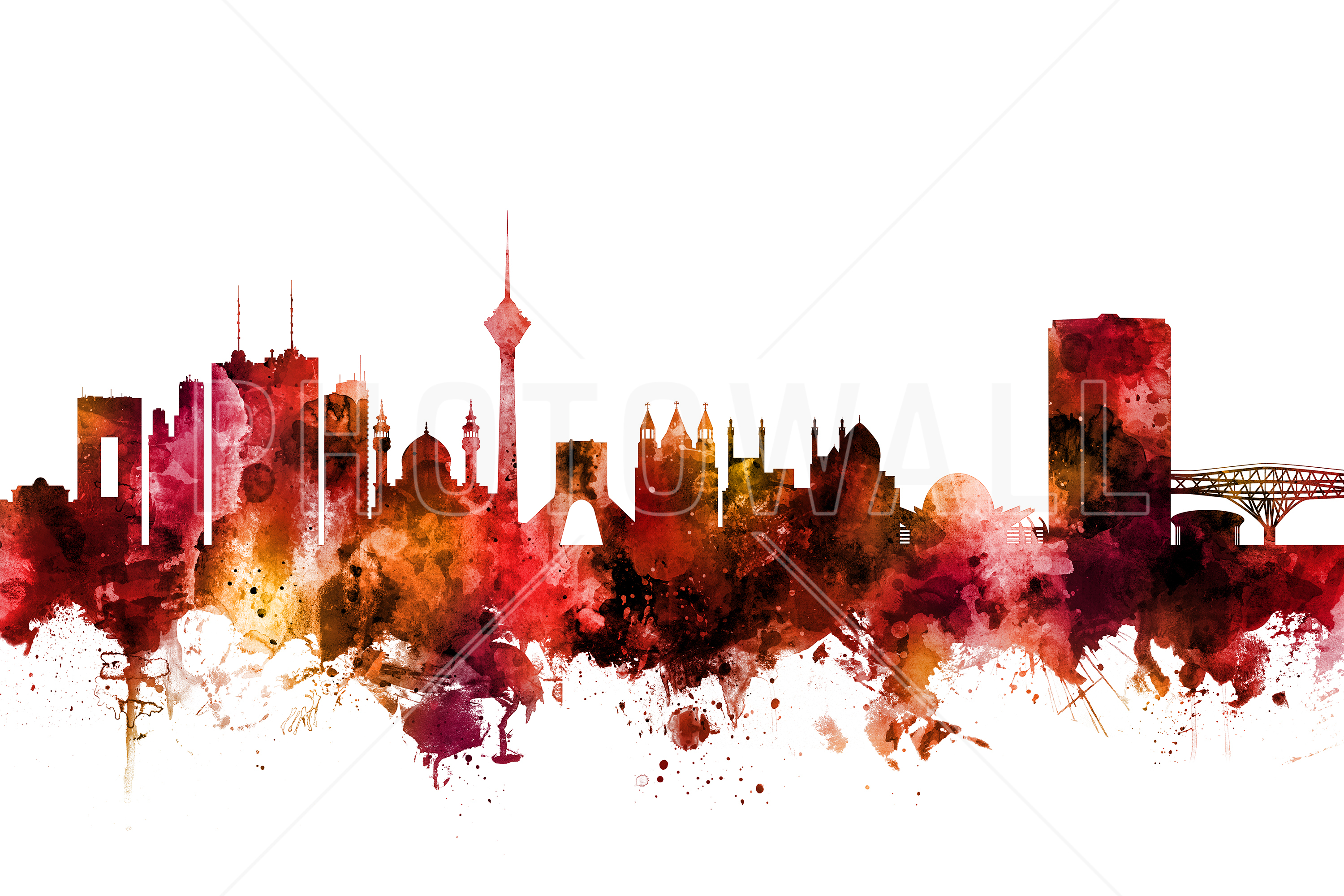 Tehran Iran Skyline - Iran Skyline - HD Wallpaper 