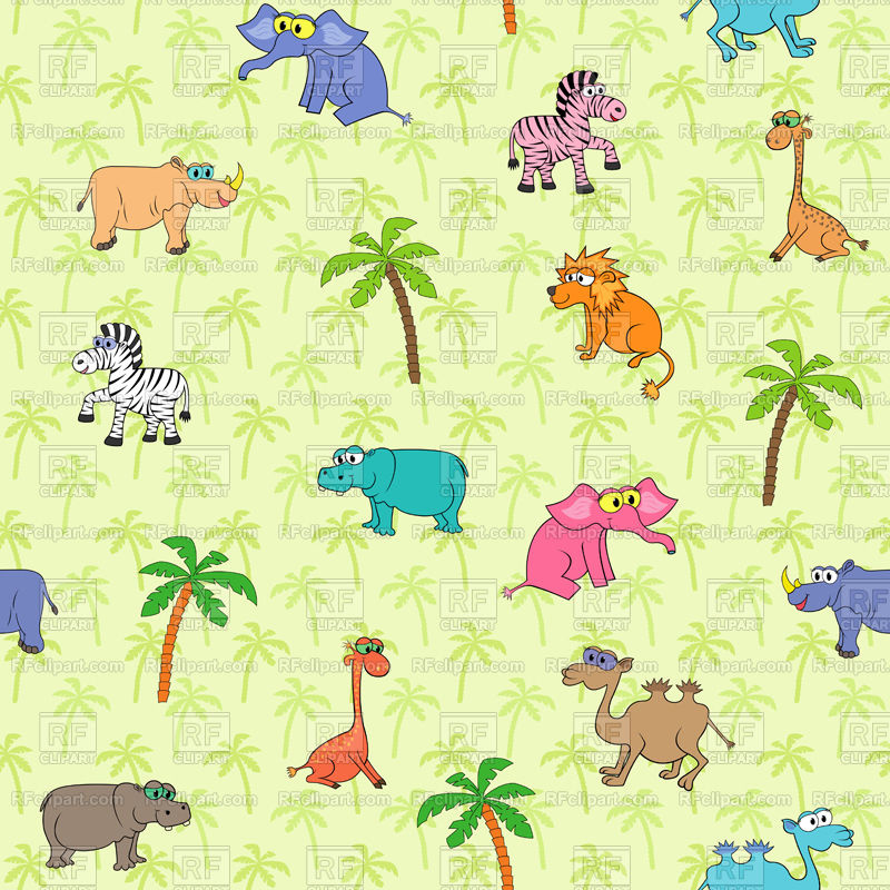 Safari Wallpapers Vector Image Vector Illustration - Animal Wallpaper Clip Art - HD Wallpaper 