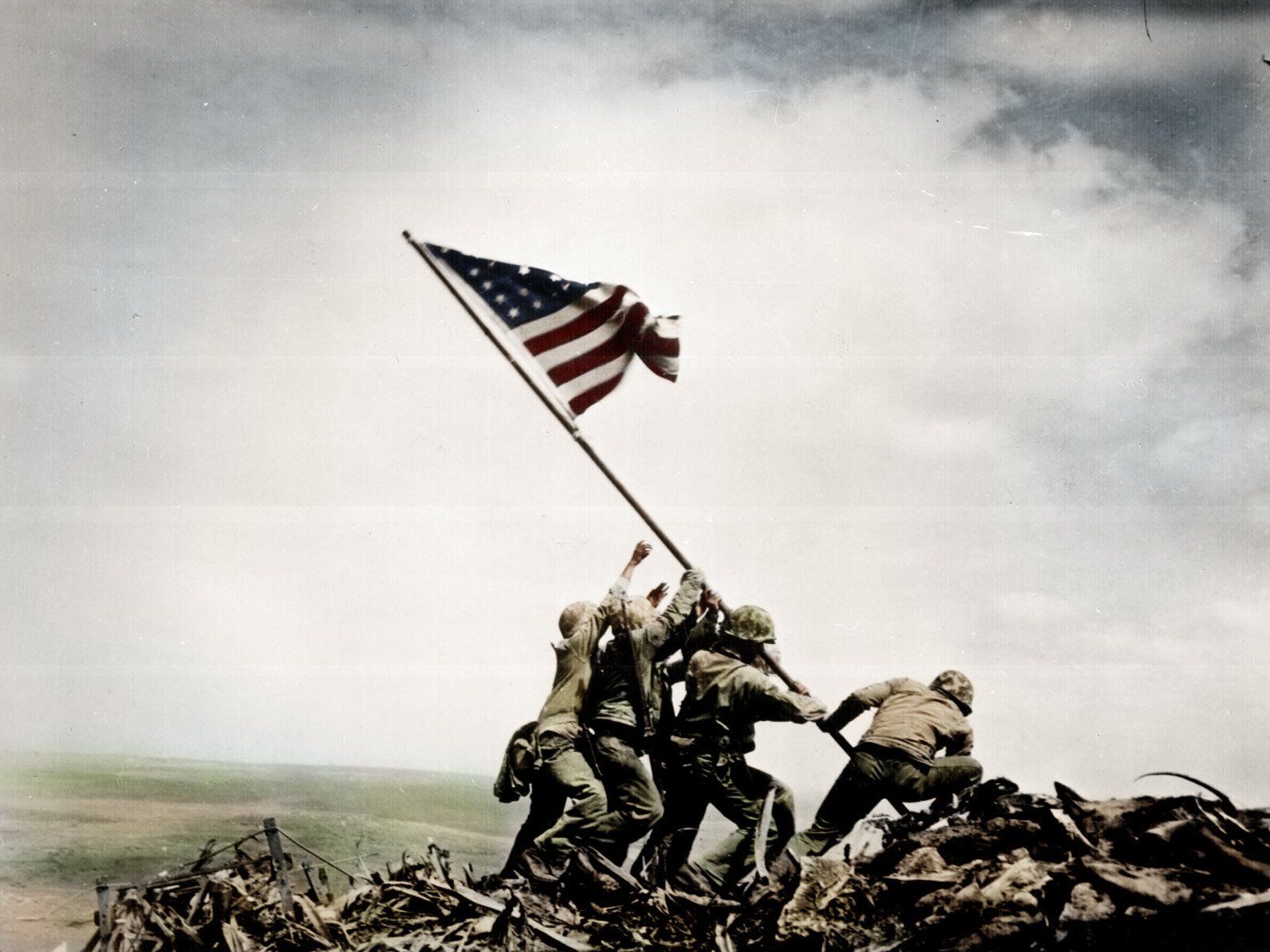 Flag Raising At Iwo Jima - 1600x1200 Wallpaper 