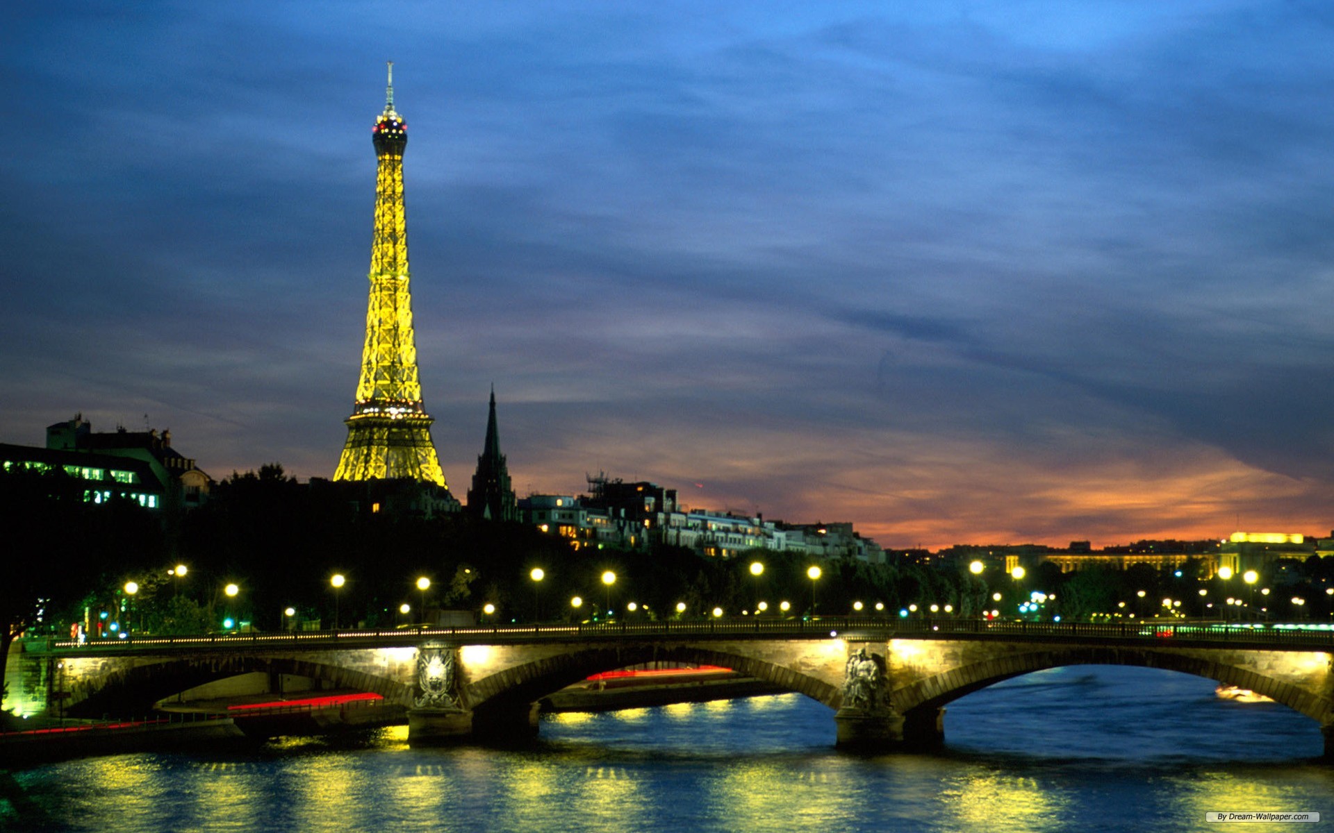 Seiten 
 Data-src - Eiffel Tower And Bridge - HD Wallpaper 