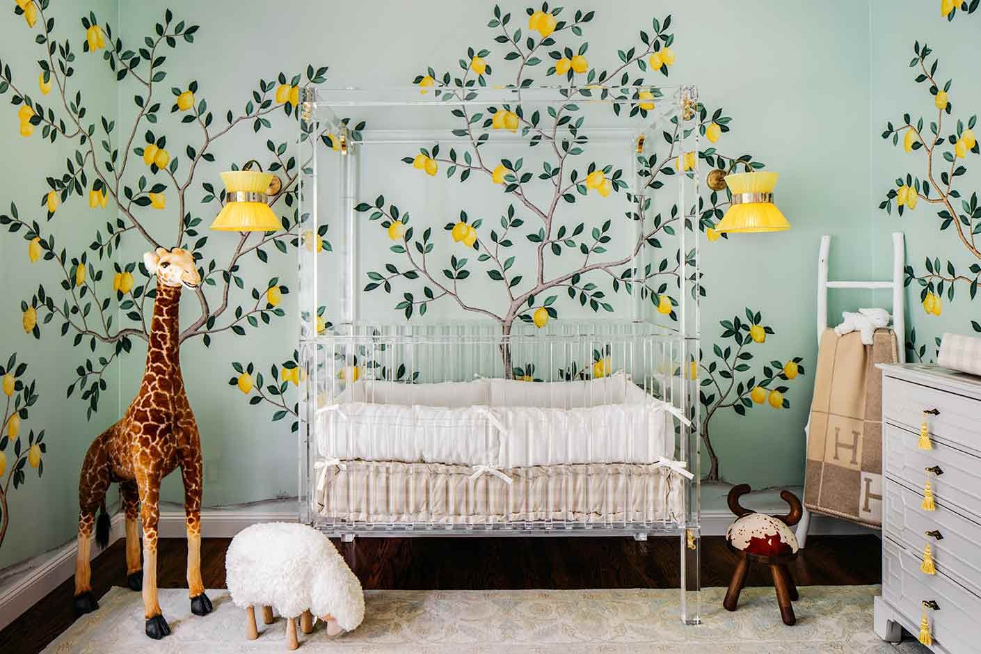 Lemon Tree Wallpaper Nursery - HD Wallpaper 