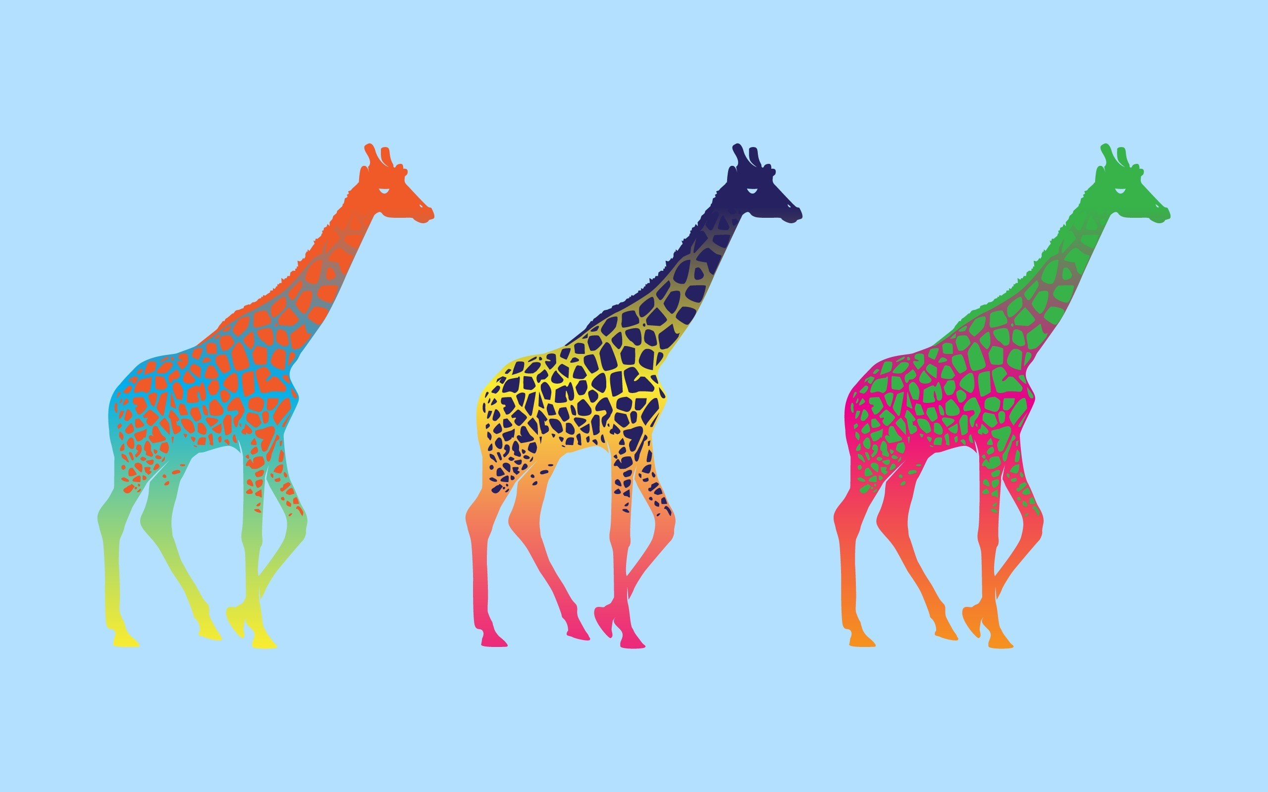 Colorful Pop Art Minimalism Wallpaper - Background Giraffe - HD Wallpaper 