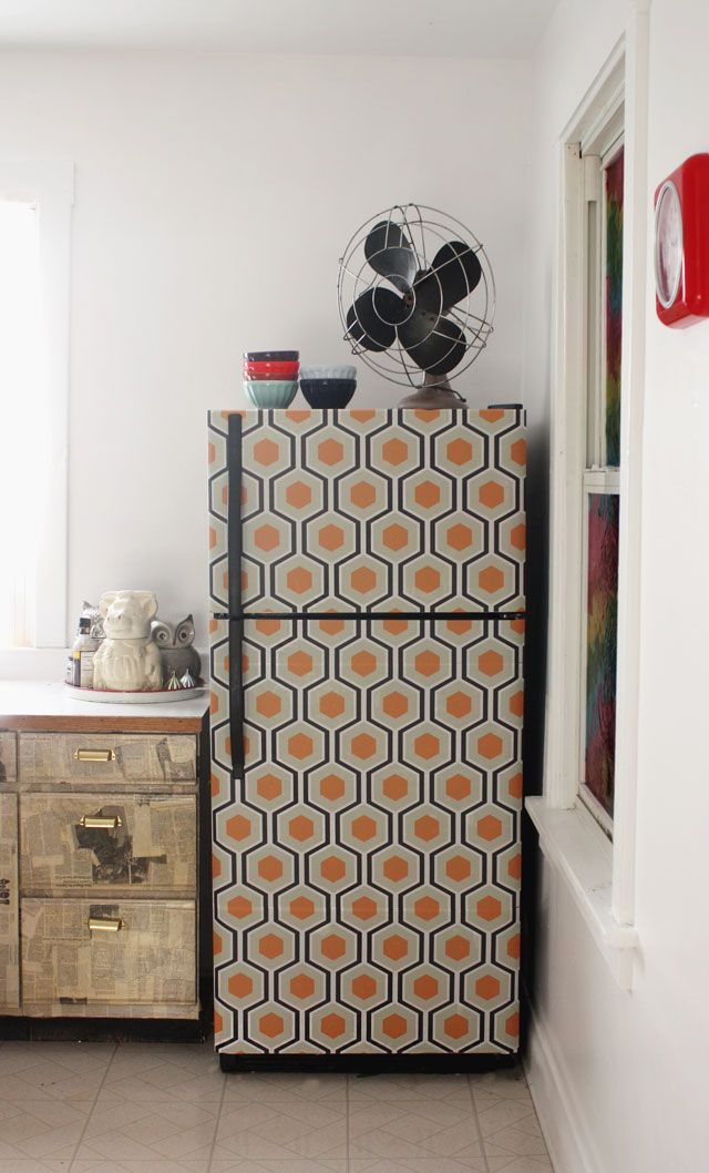 Wallpapered Fridge - HD Wallpaper 