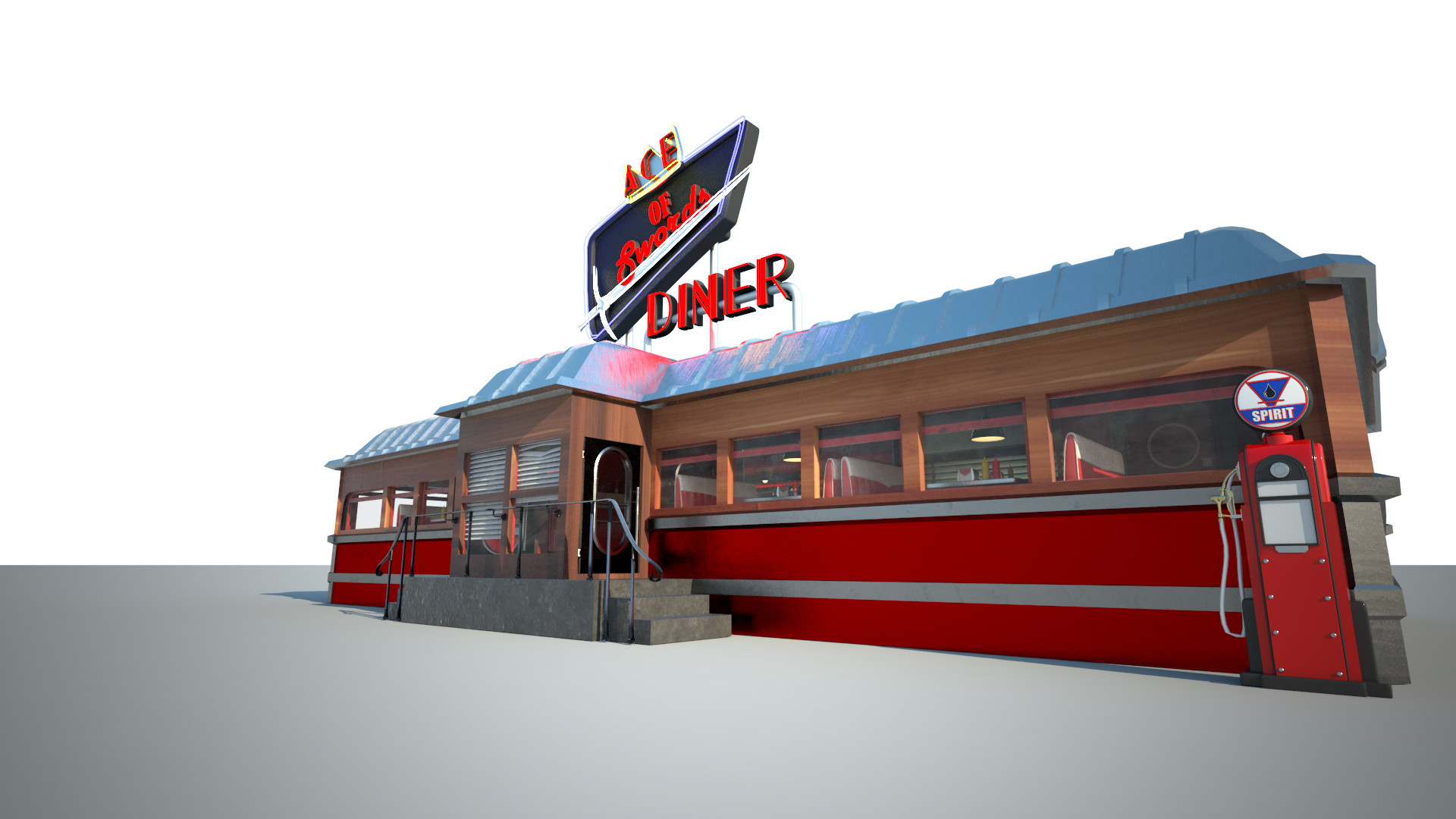 1920x1080, 50s Diner Outside 
 Data Id 123973 
 Data - 50s Diner Outside - HD Wallpaper 
