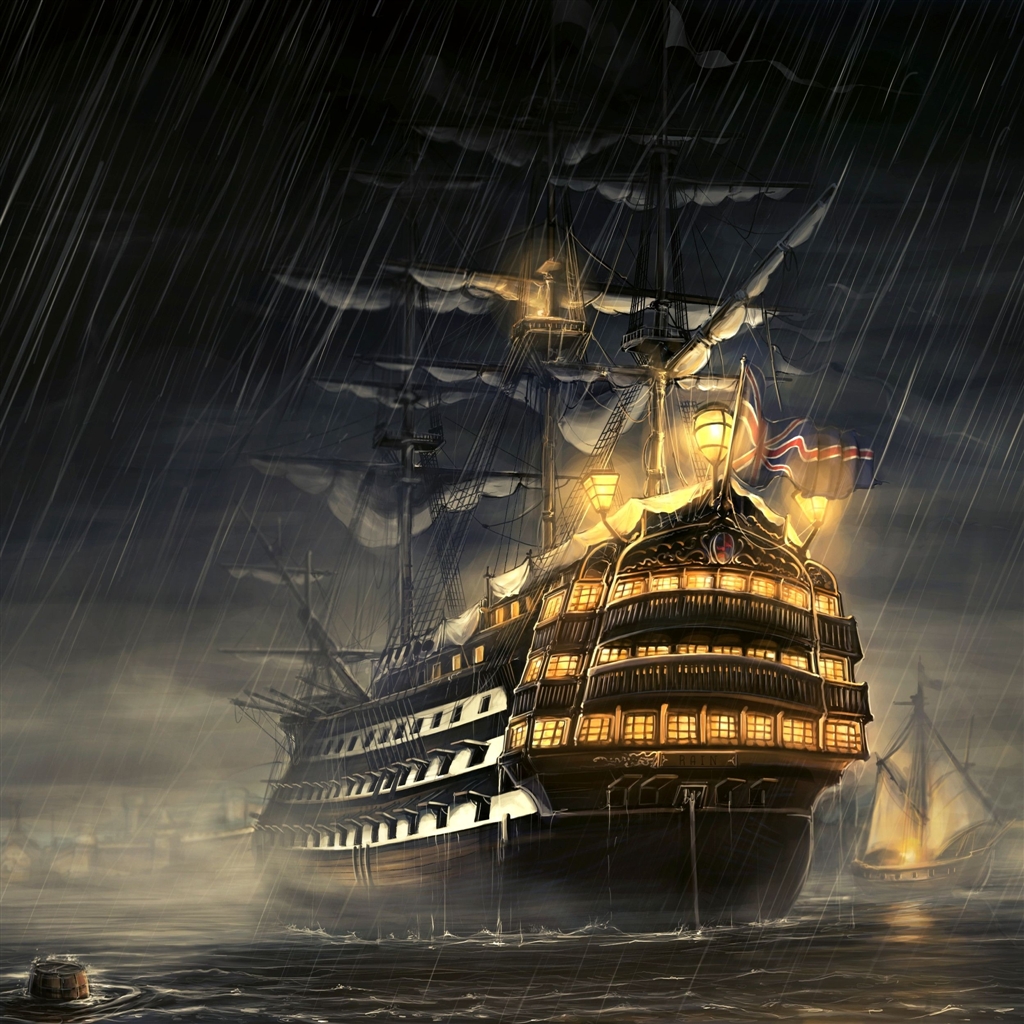 Pirate Ship Ipad Air Wallpaper - Pirate Ship Concept Art - HD Wallpaper 