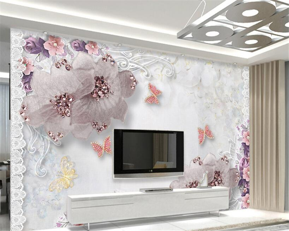 Flower Wall Painting Designs - HD Wallpaper 