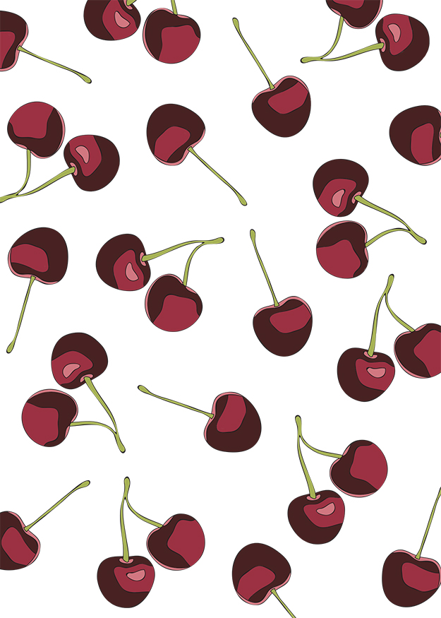 Background, Wallpaper, And Cherry Image - Cherries Background - HD Wallpaper 