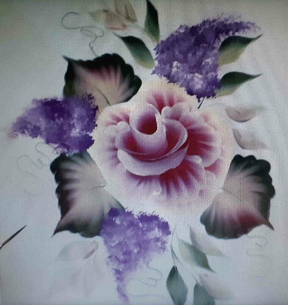 Floral Mural Wallpaper With Purple Pink Flowers Green - Iris - HD Wallpaper 