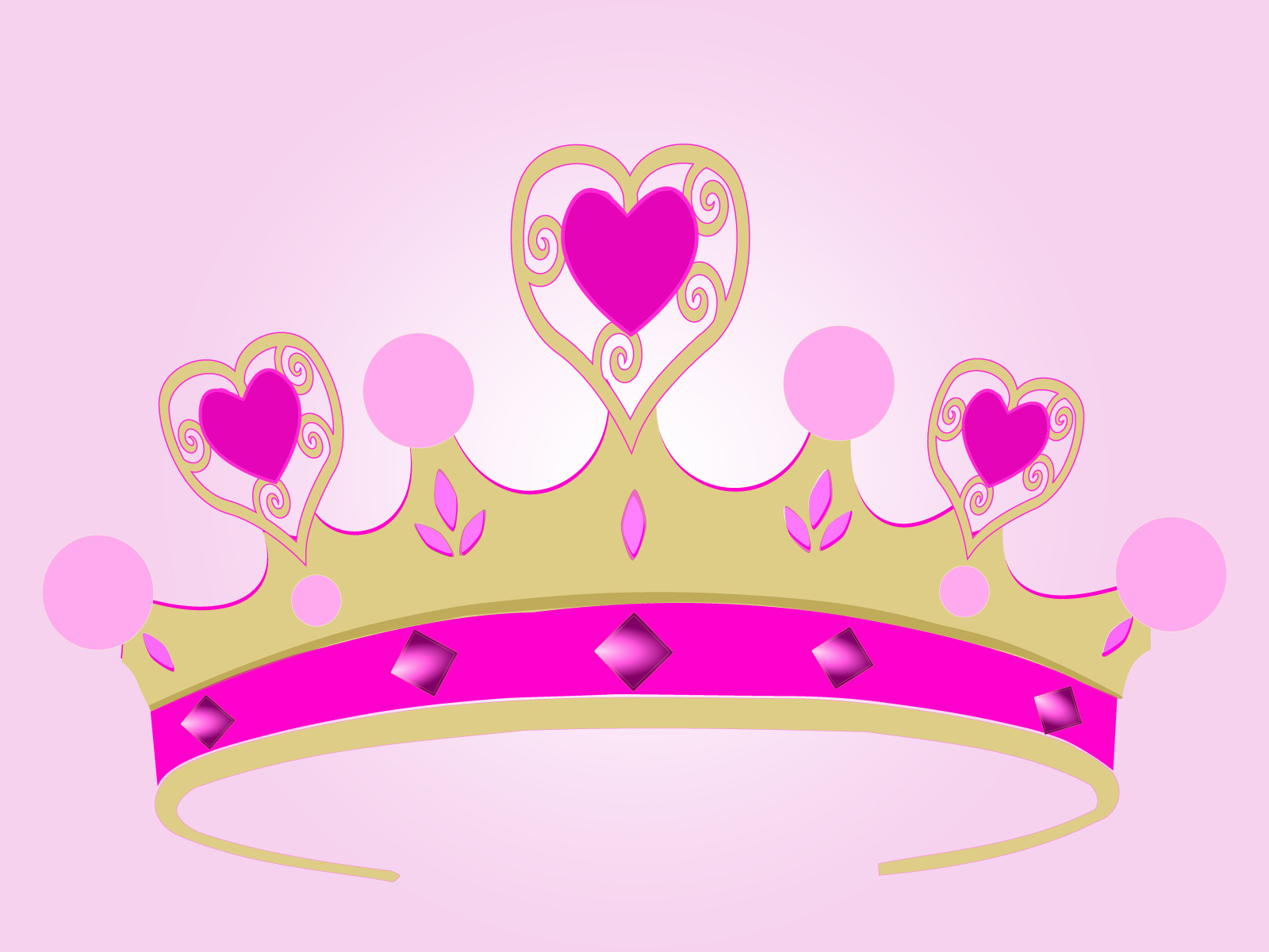 Pink Princess Crown Wallpaper - Princess Crown Clipart Png - HD Wallpaper 