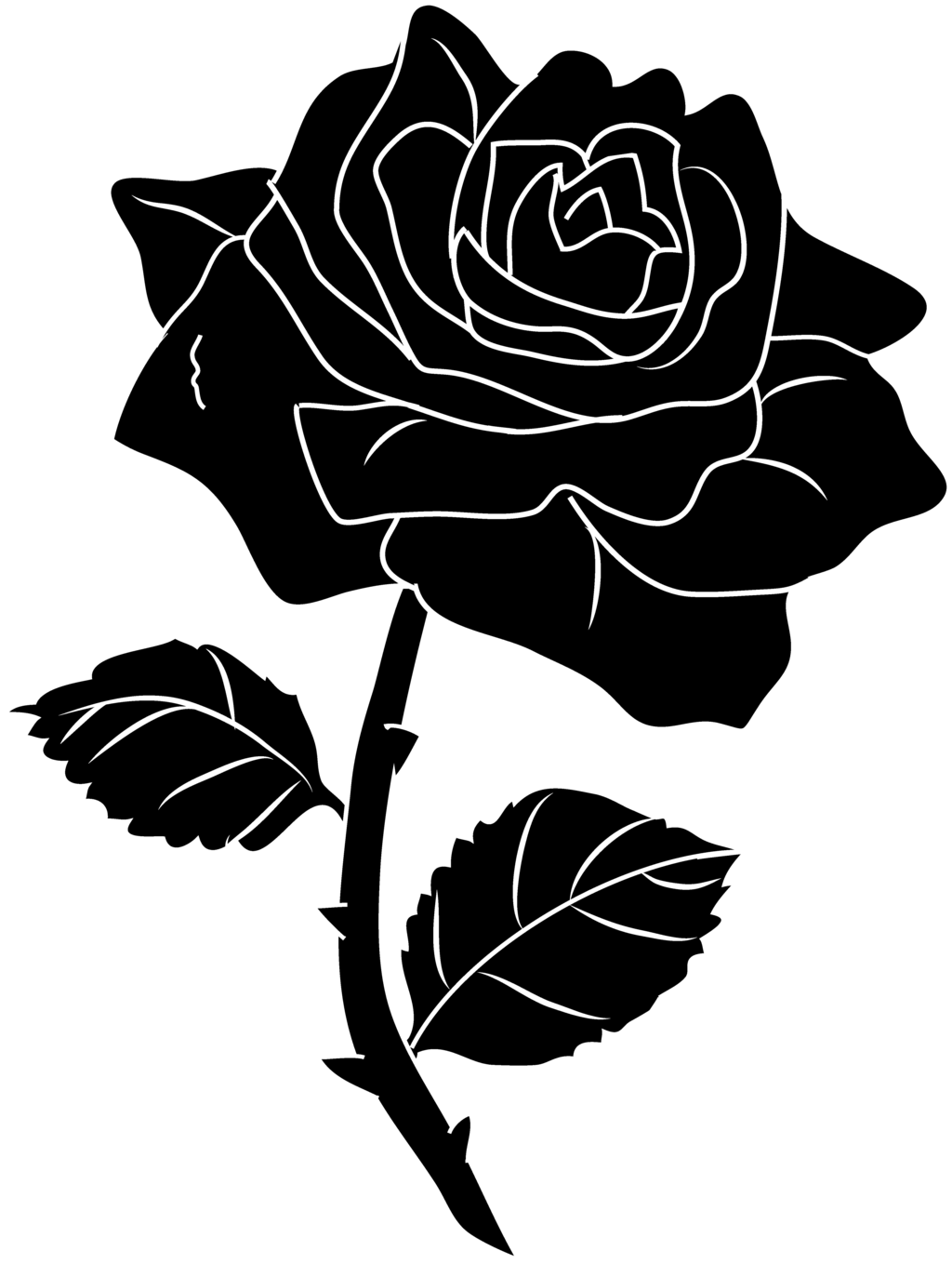 Black Rose Desktop Wallpaper Clip Art - Rose Png Black And White - HD Wallpaper 
