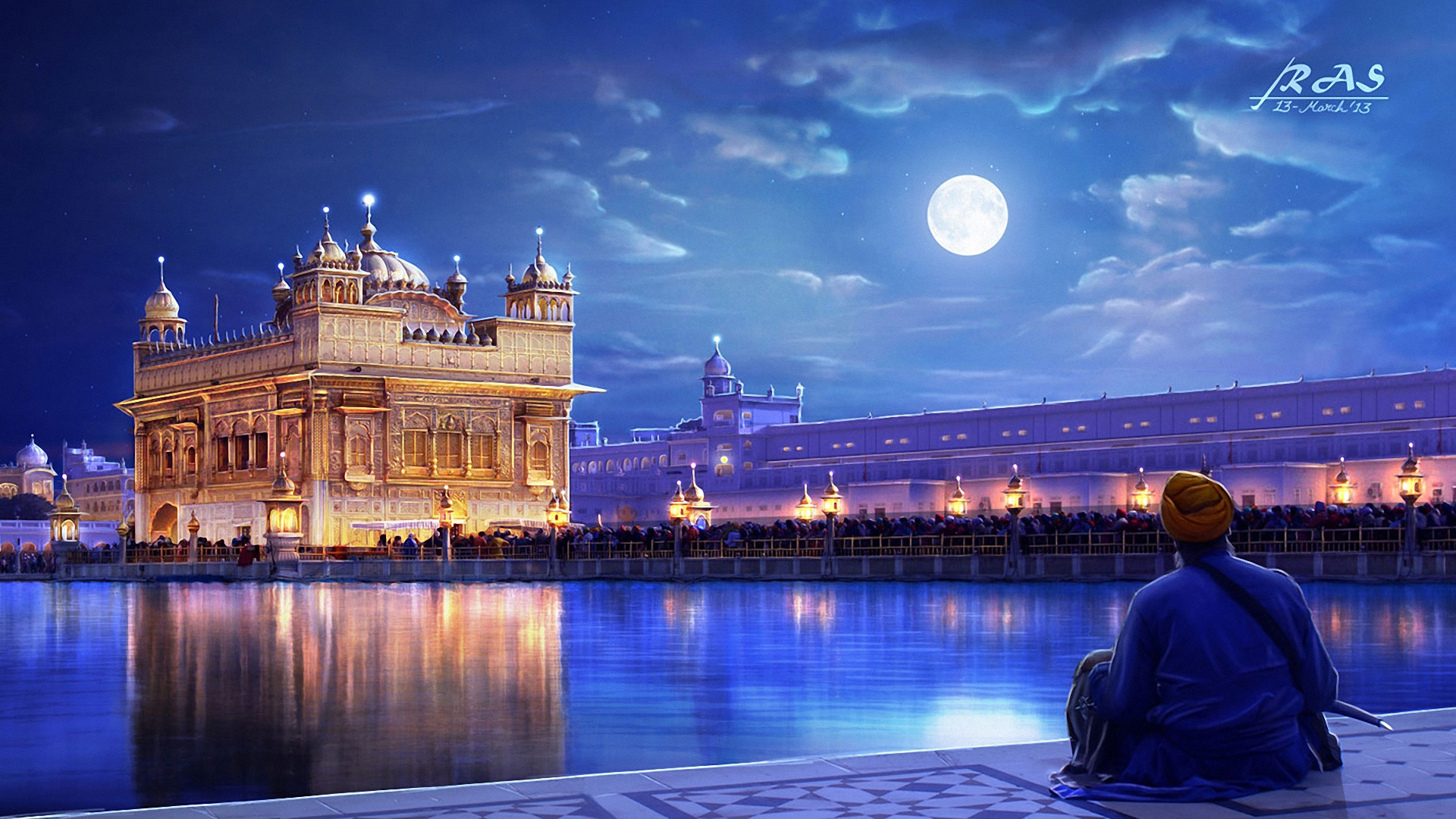 Golden Temple Amritsar Punjab India 20513 Wallpaper - Golden Temple Wallpaper Hd - HD Wallpaper 