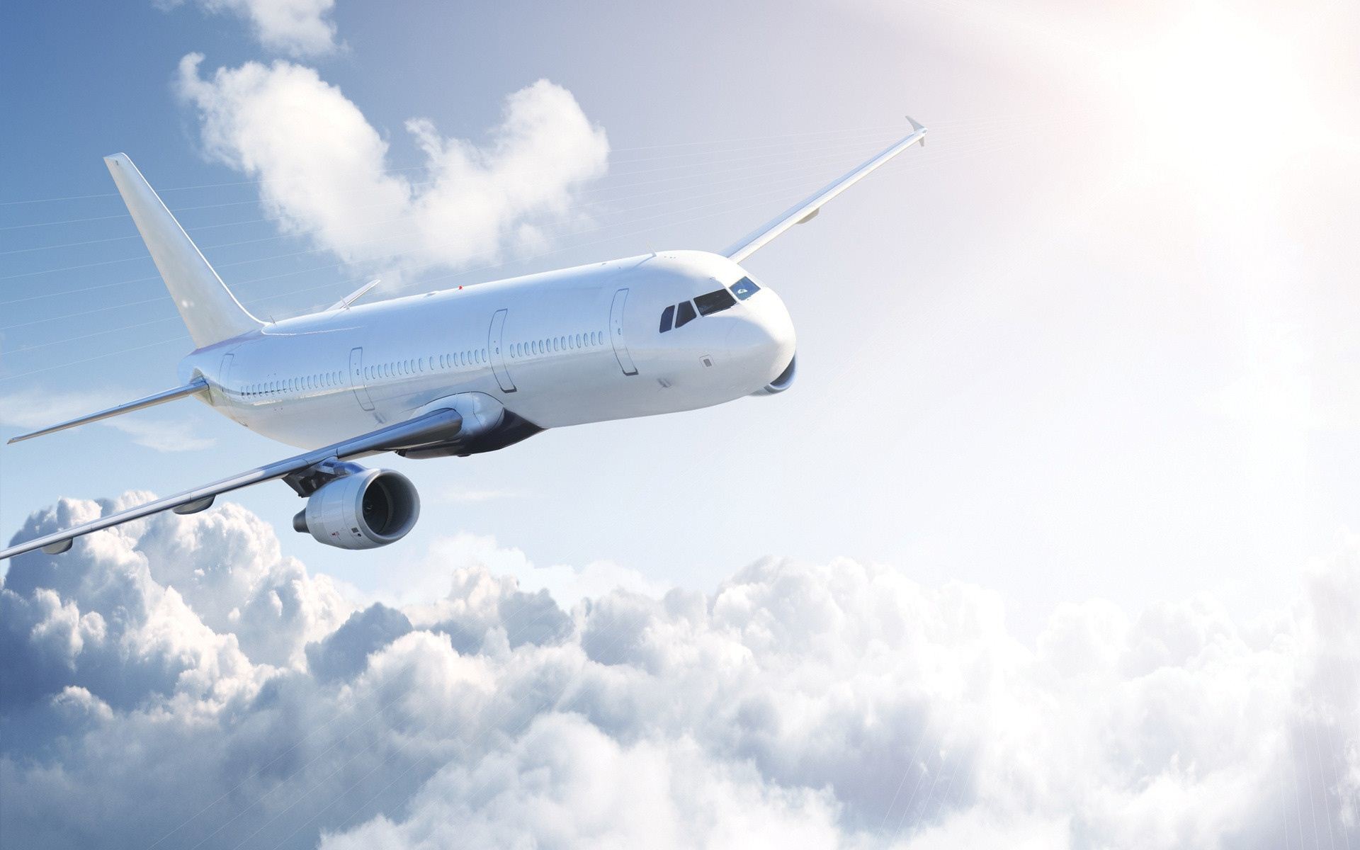 Passenger, Flight, Aeroplane, In, Sky, Widescreen, - Airplane In The Sky Hd - HD Wallpaper 