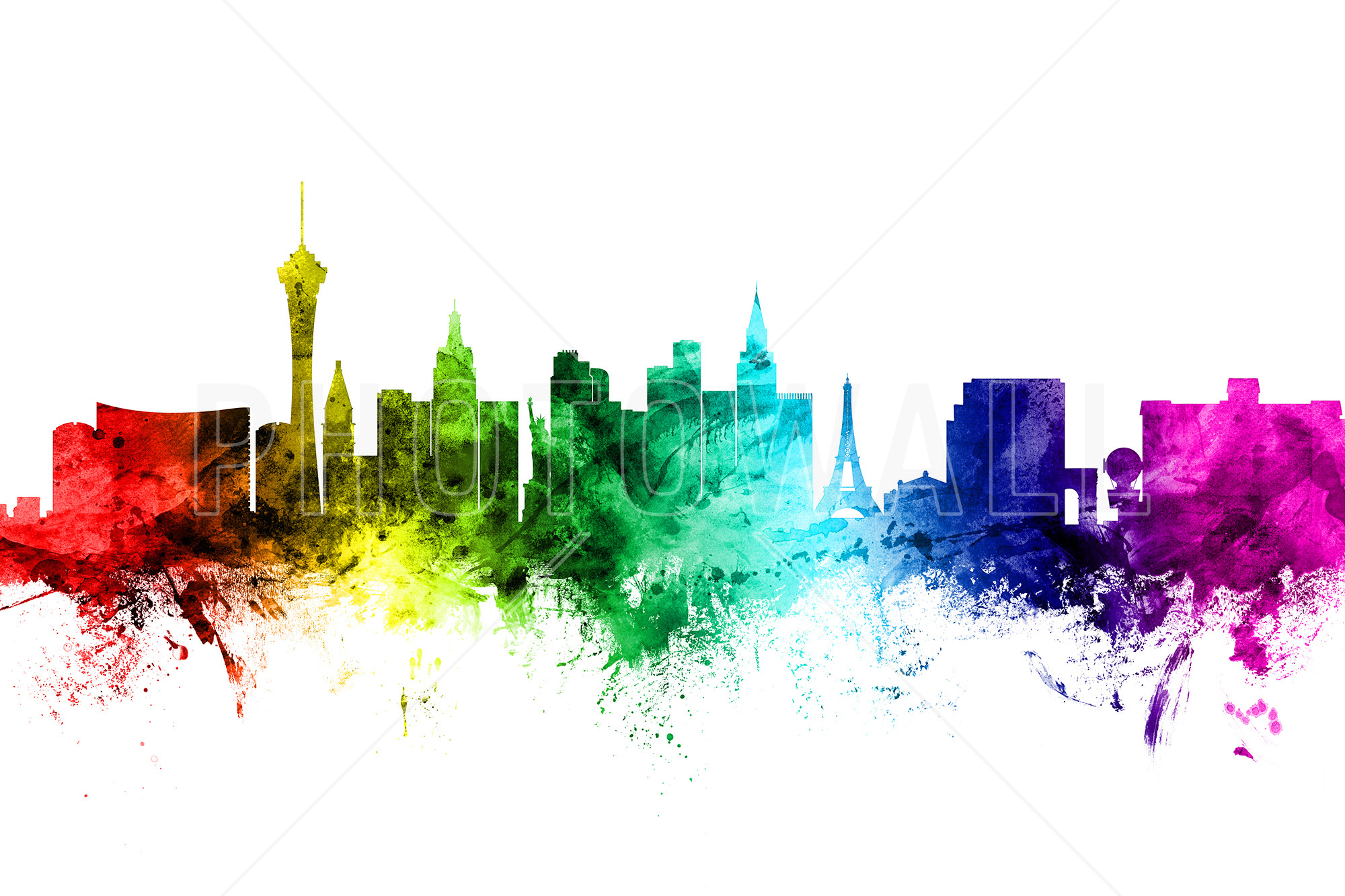 Las Vegas Skyline Rainbow - Iphone X Las Vegas - HD Wallpaper 