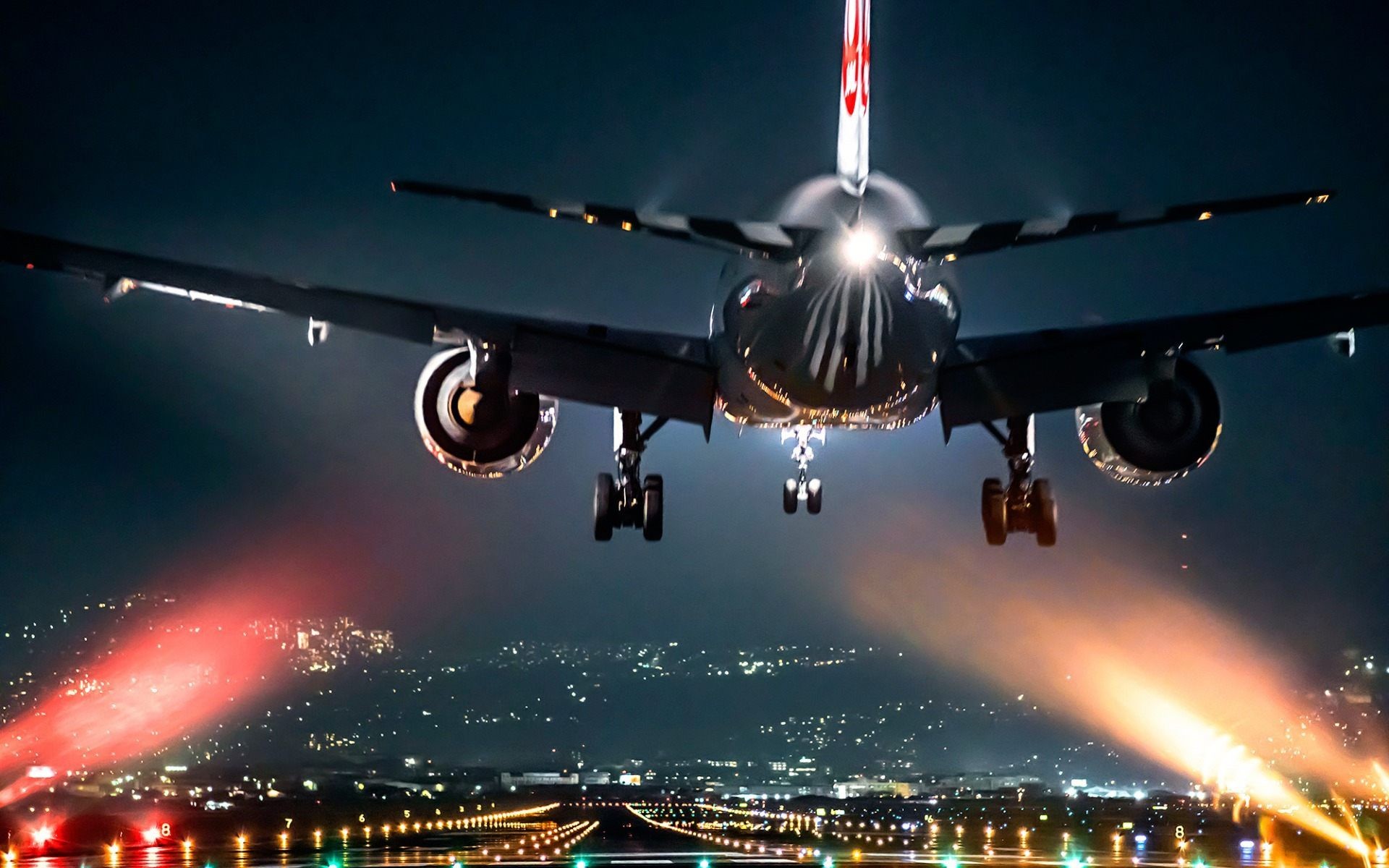 42 Airplane Wallpapers 
 Data-src /w/full/d/8/8/501152 - Airplane Take Off Night - HD Wallpaper 