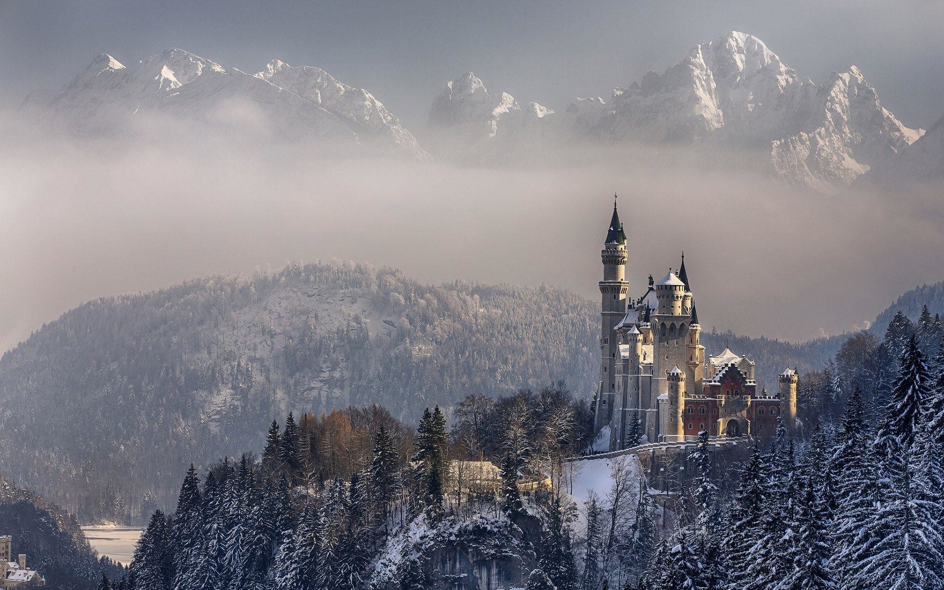 1920x1200, Schloss Neuschwanstein Im Winter 
 Data - Neuschwanstein Castle Winter - HD Wallpaper 
