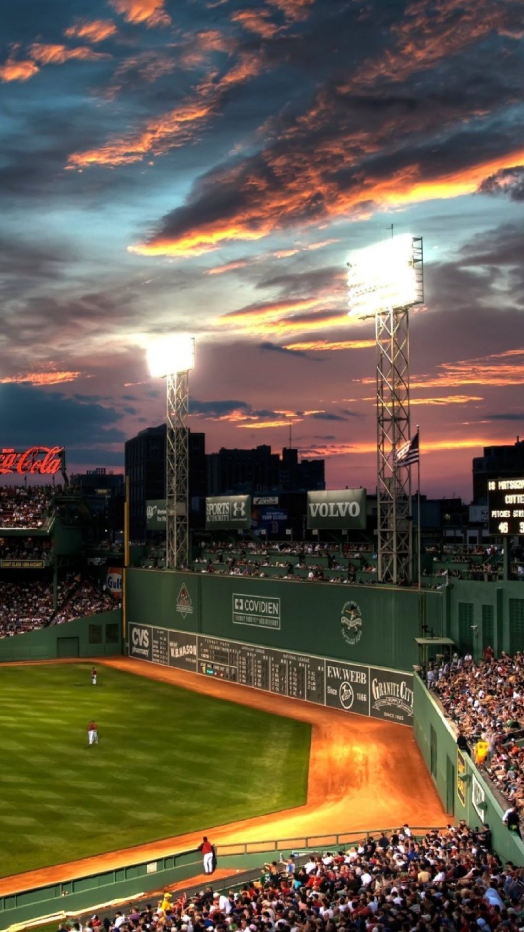 Baseball Stadium In The Sunset High Resolution - Baseball Phone Background - HD Wallpaper 