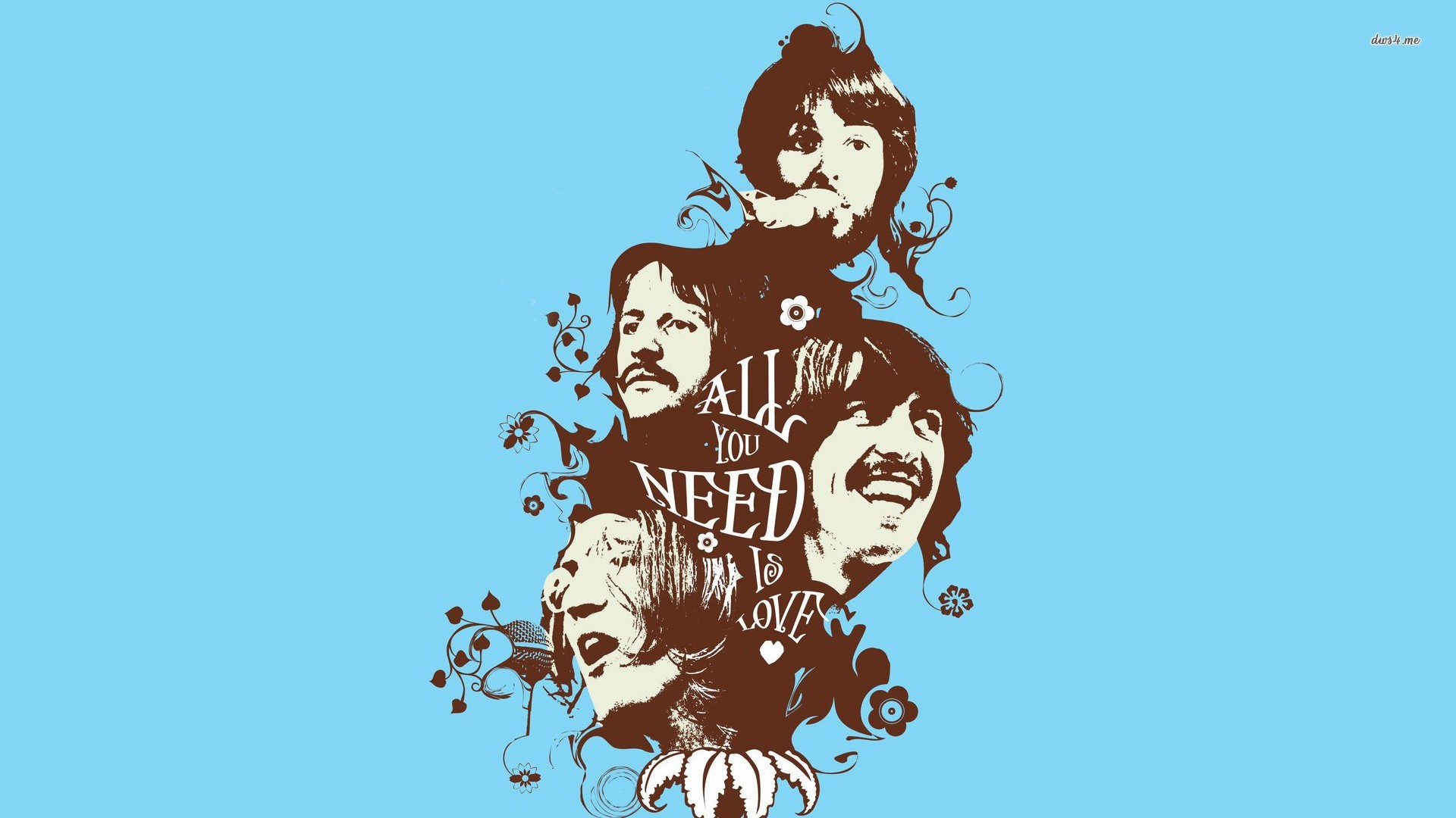 1920x1080, All You Need Is Love The Beatles Wallpaper - Beatles All You Need Us Love Wall Paper - HD Wallpaper 