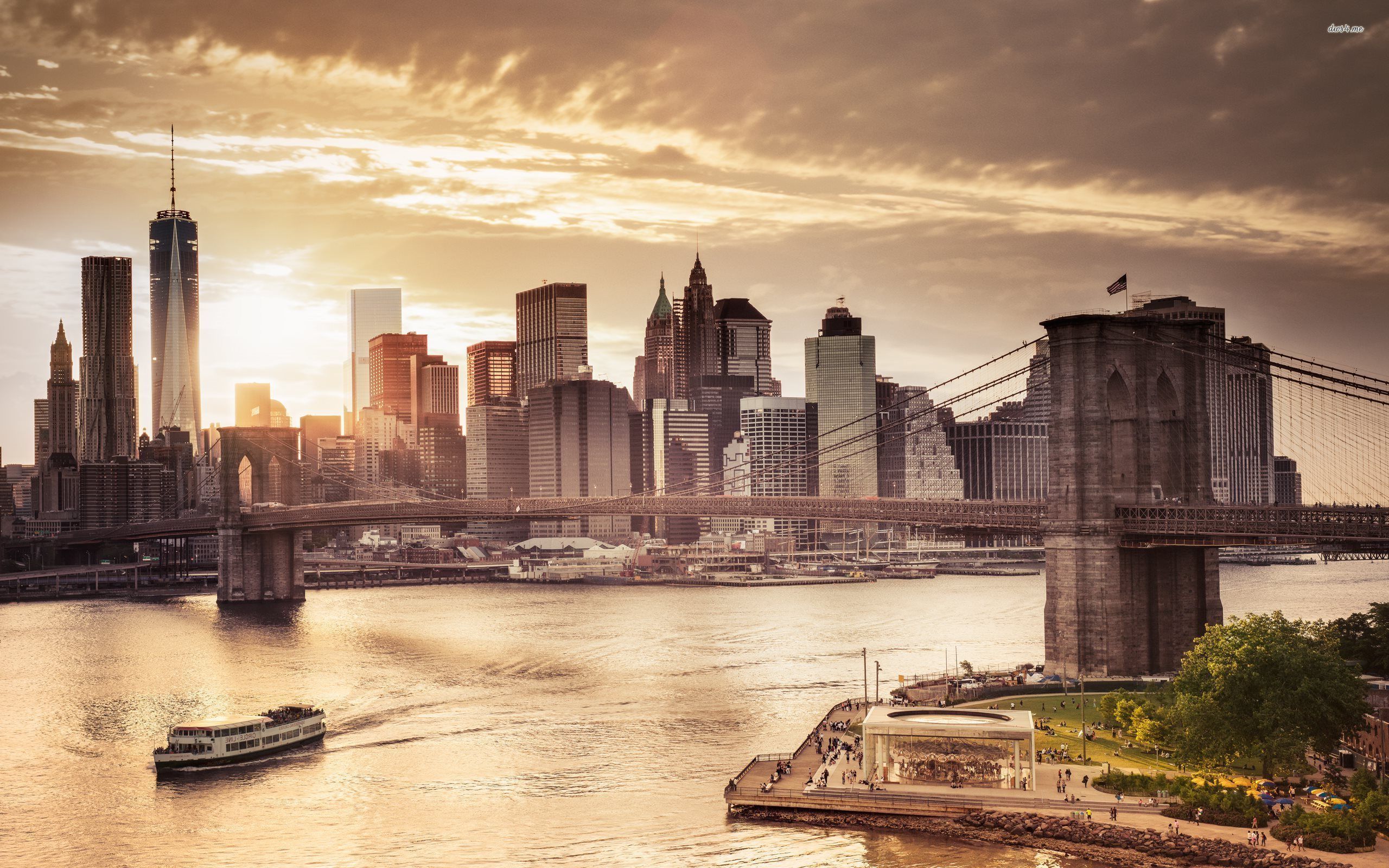 Нью Йорк Манхэттен Картина - HD Wallpaper 