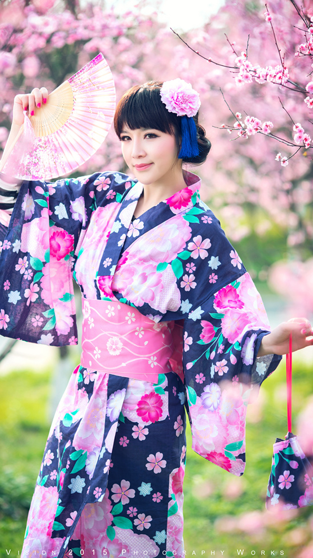 Pretty Girl Wearing A Kimono Android Wallpaper - Pretty Kimono - HD Wallpaper 