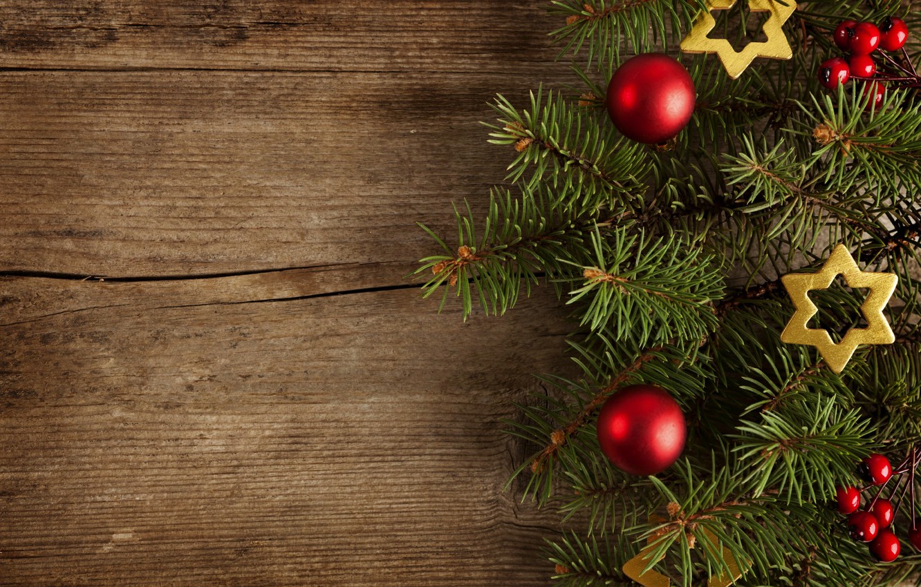 Photo Wallpaper Winter, Holiday, Balls, Star, Star, - Pagan Yule - HD Wallpaper 