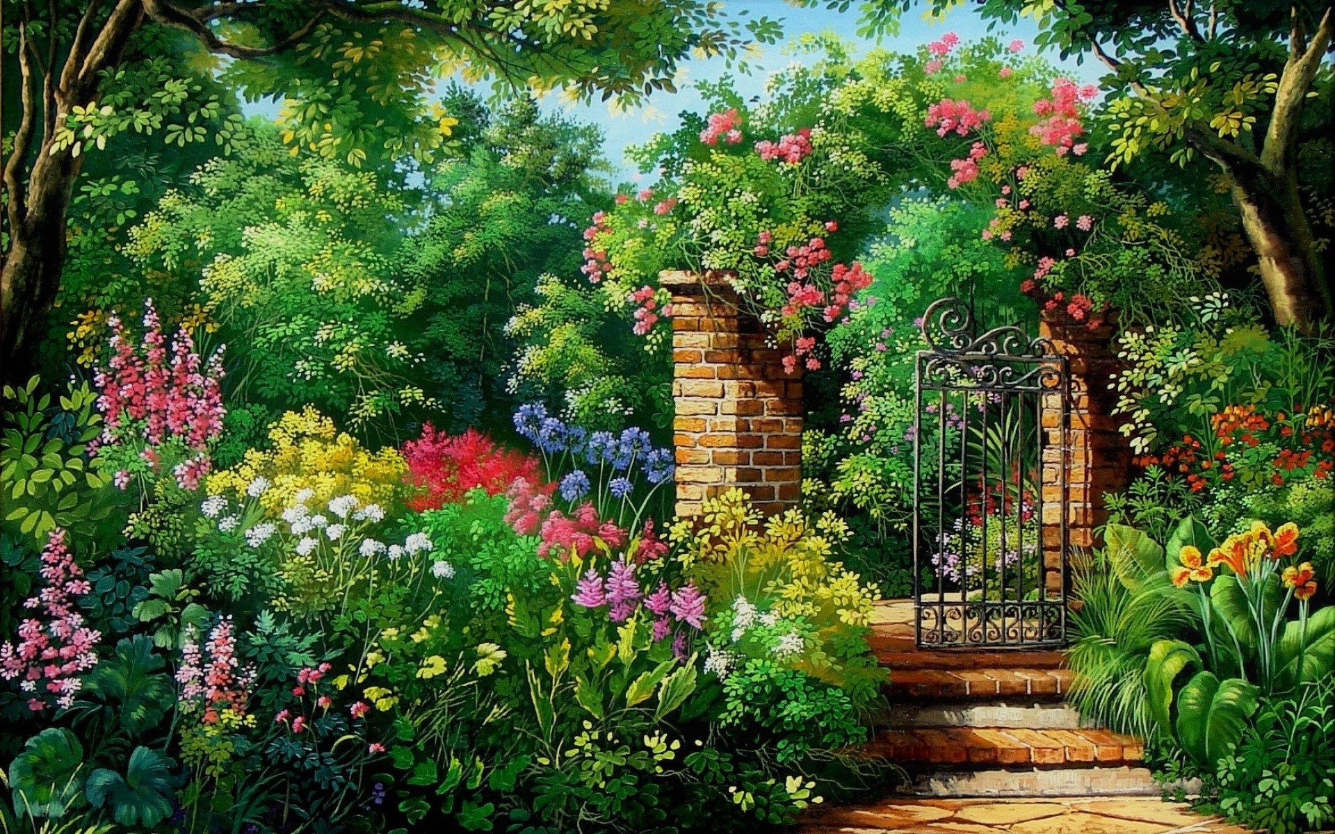 English Garden - HD Wallpaper 