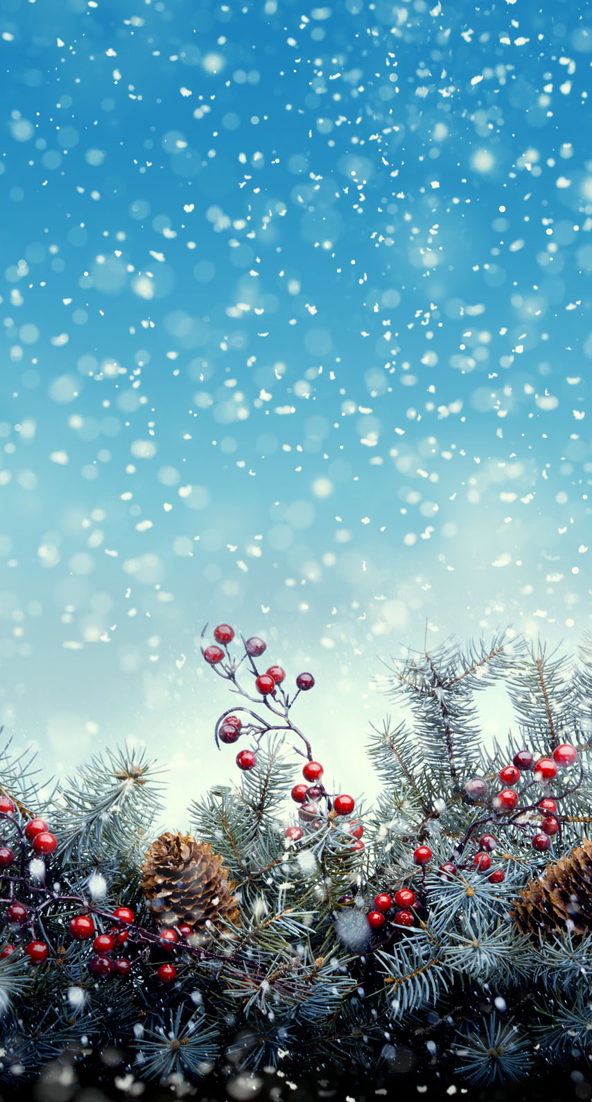 Christmas Snow Wallpaper Iphone - HD Wallpaper 