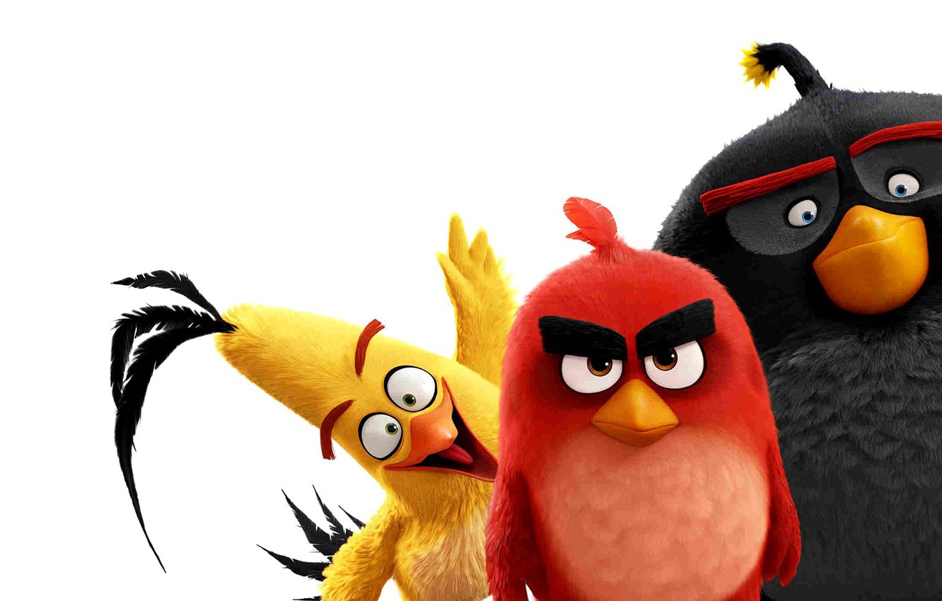 Photo Wallpaper Red, Game, Birds, Film, Pose, Friends, - Angry Bird Background Hd - HD Wallpaper 