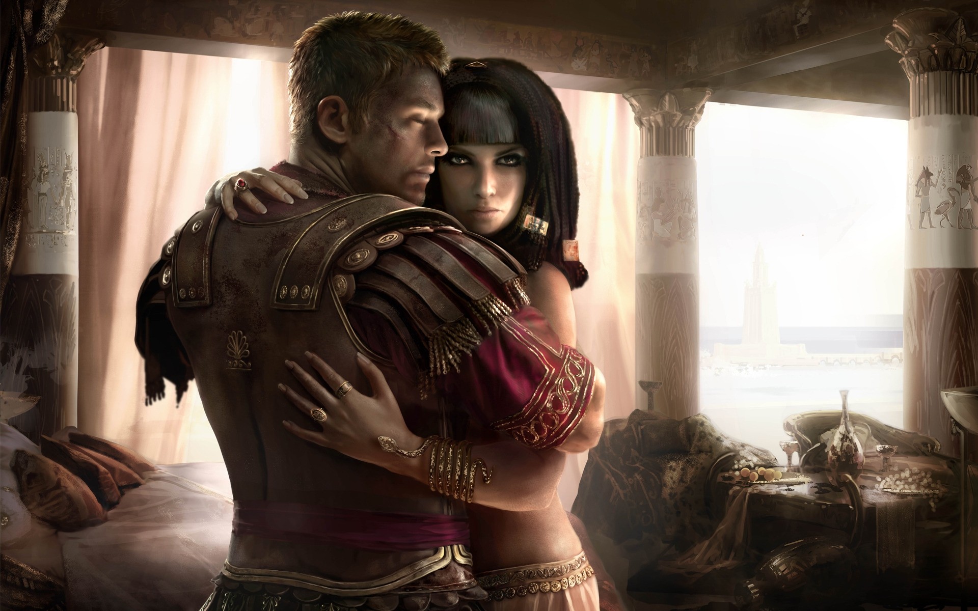 Other Games Adult Portrait Woman Girl Man One Two Indoors - Cleopatra En Marcus Antonius - HD Wallpaper 