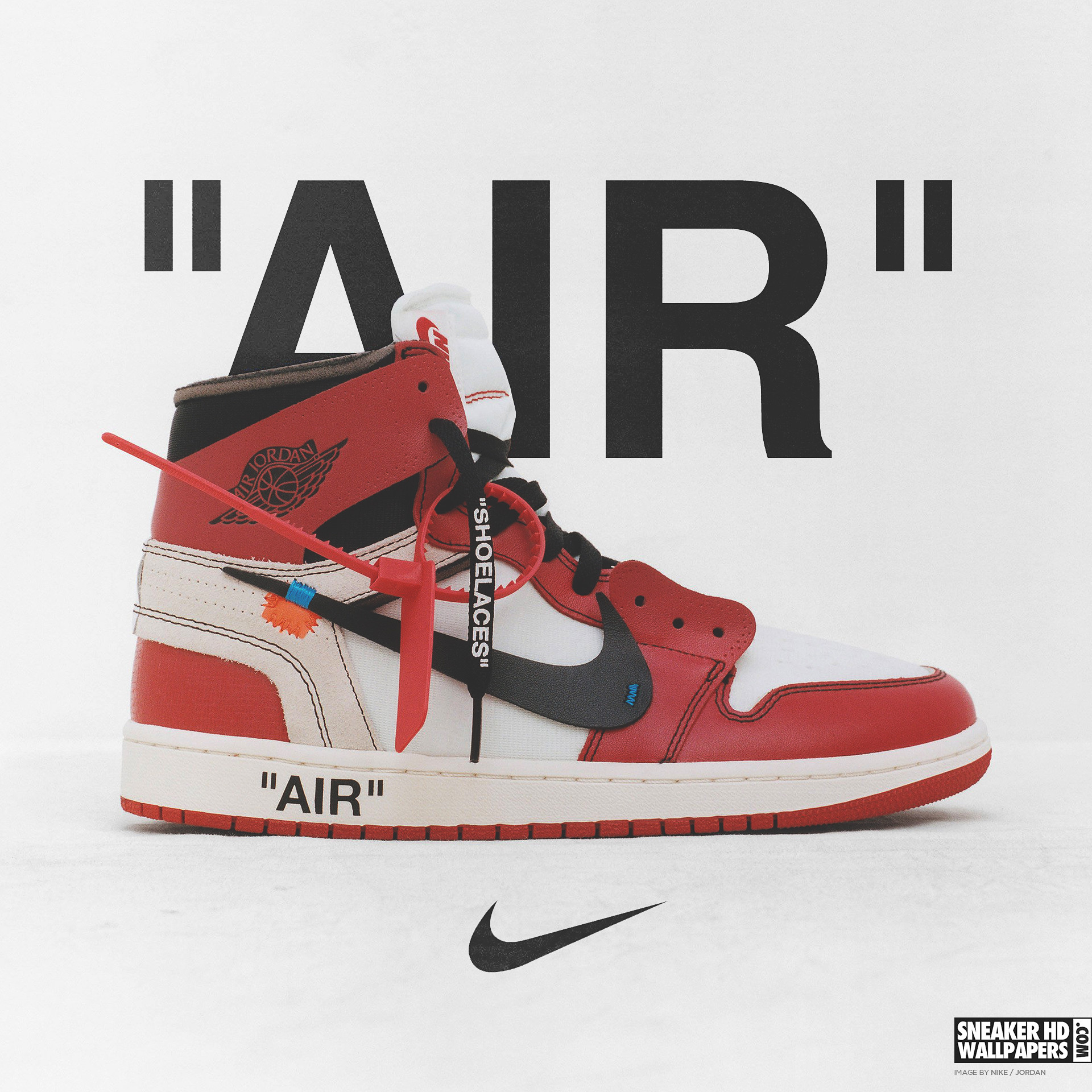 Iphone / Android Wallpaper - Off White Air Jordan 1 - HD Wallpaper 