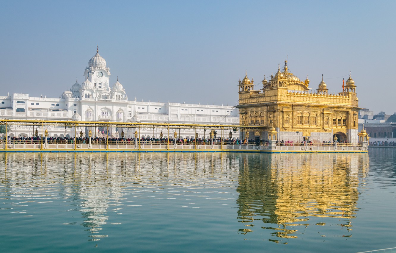 Photo Wallpaper View, India, Golden Temple, Golden - Golden Temple - HD Wallpaper 