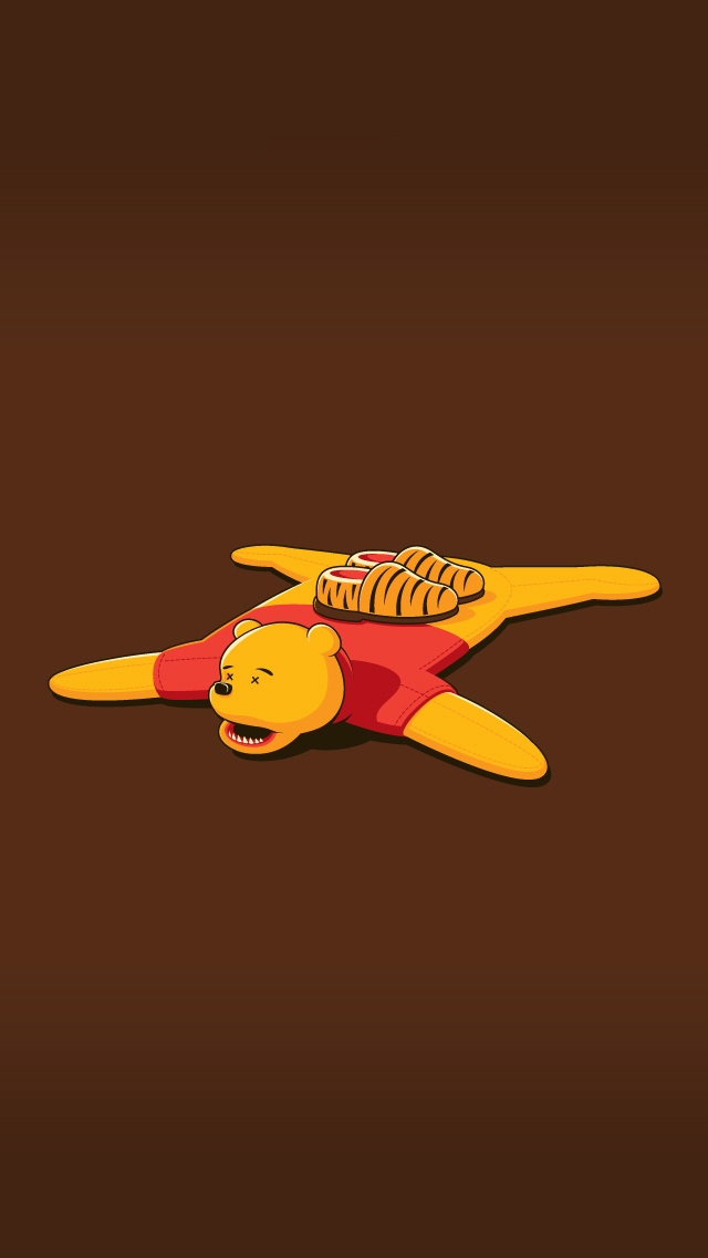 Winnie The Pooh Brown - HD Wallpaper 