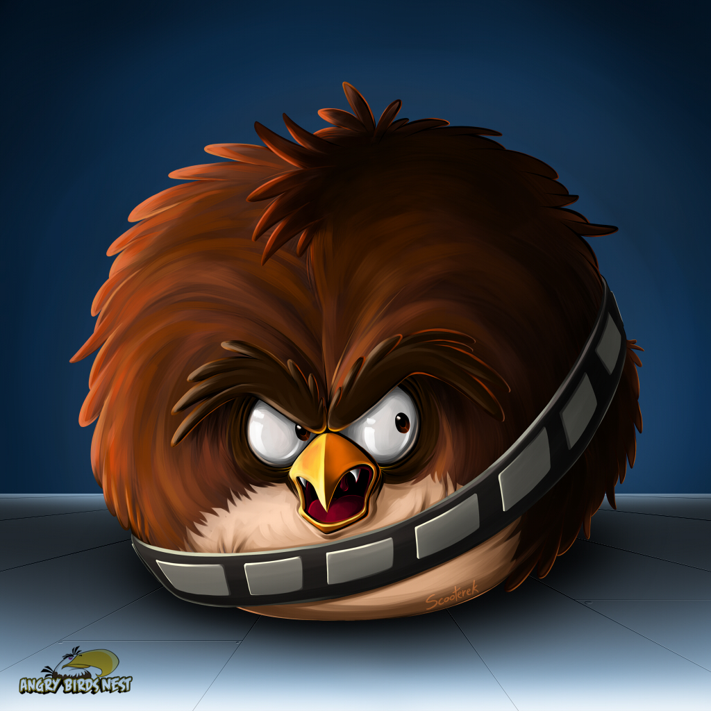 Chewbacca Angry Birds Star Wars - HD Wallpaper 