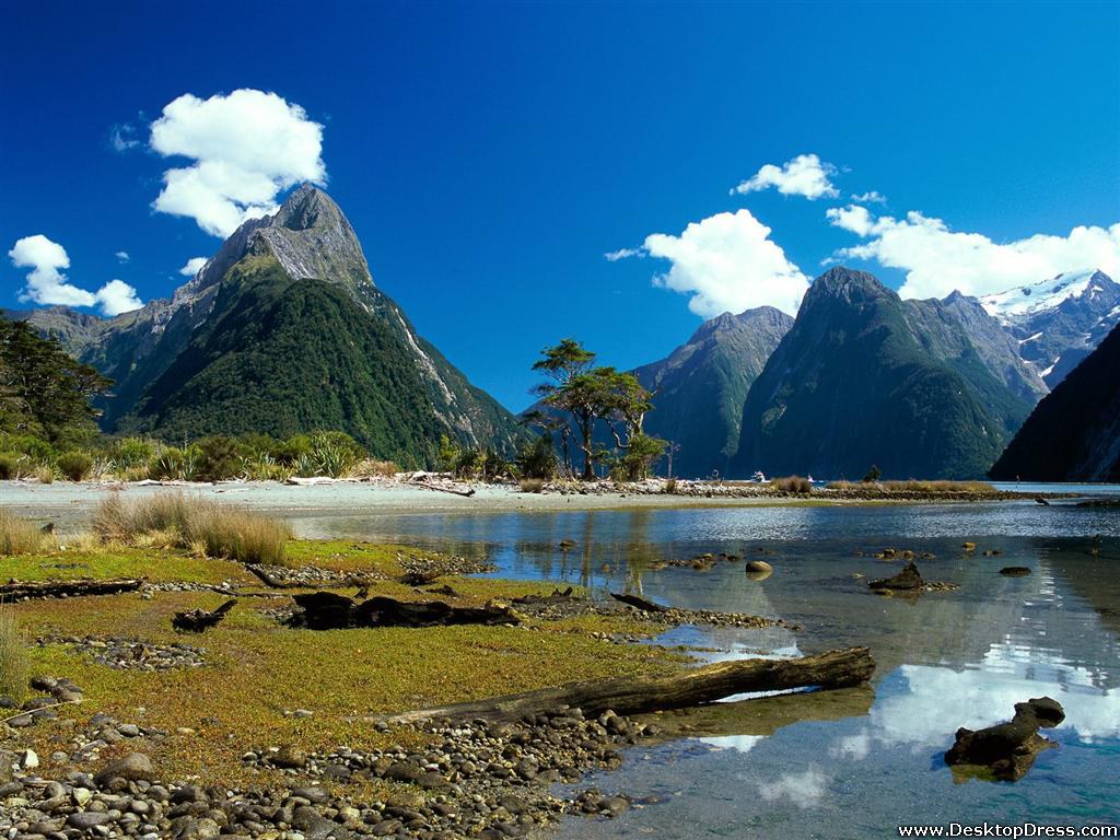 Mitre Peak, Milford Sound, New Zealand - Zealand New Mountain Hd - HD Wallpaper 