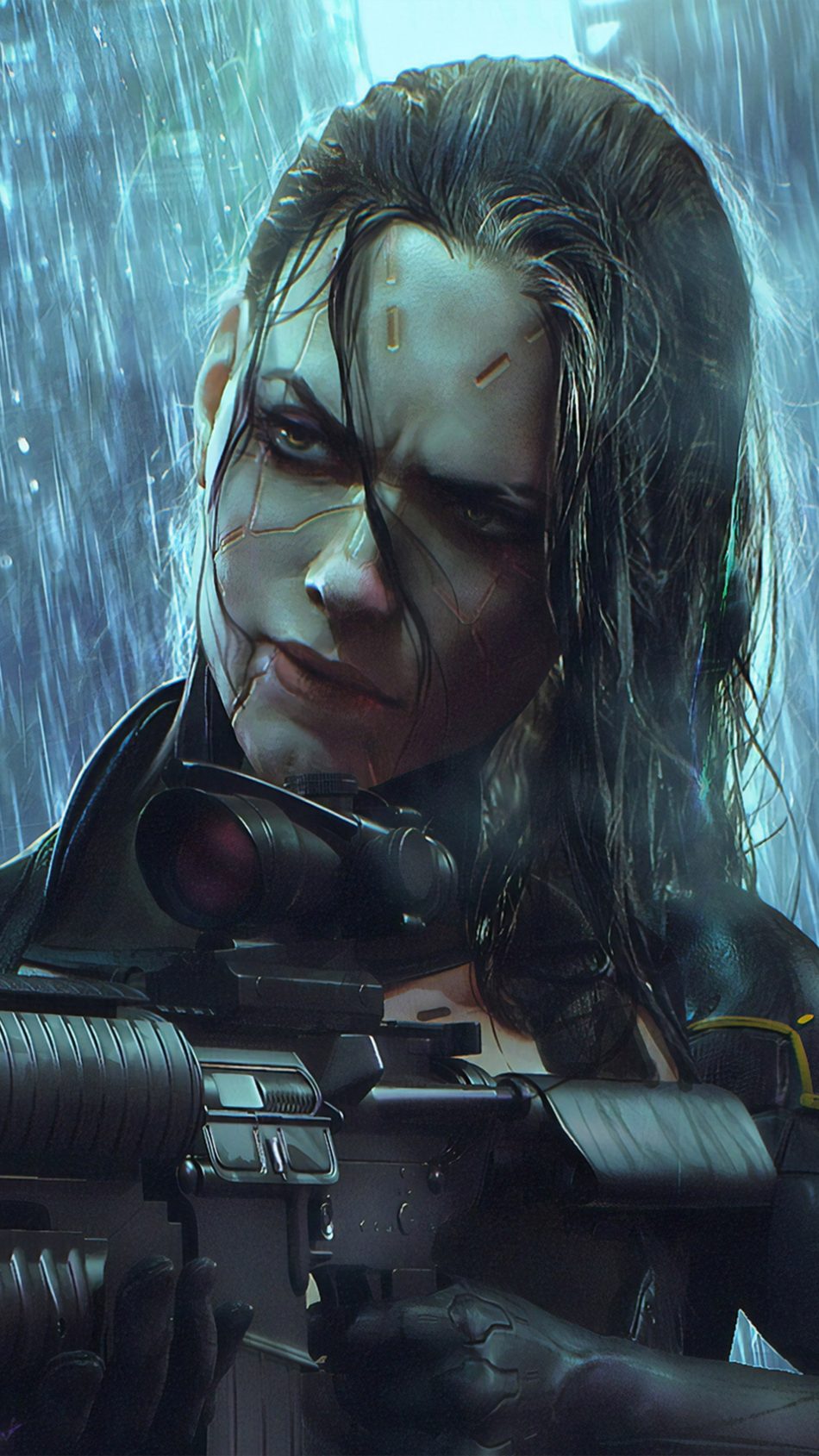 Woman Warrior Cyberpunk 2077 4k Ultra Hd Mobile Wallpaper - Sci Fi Cyberpunk Girl - HD Wallpaper 