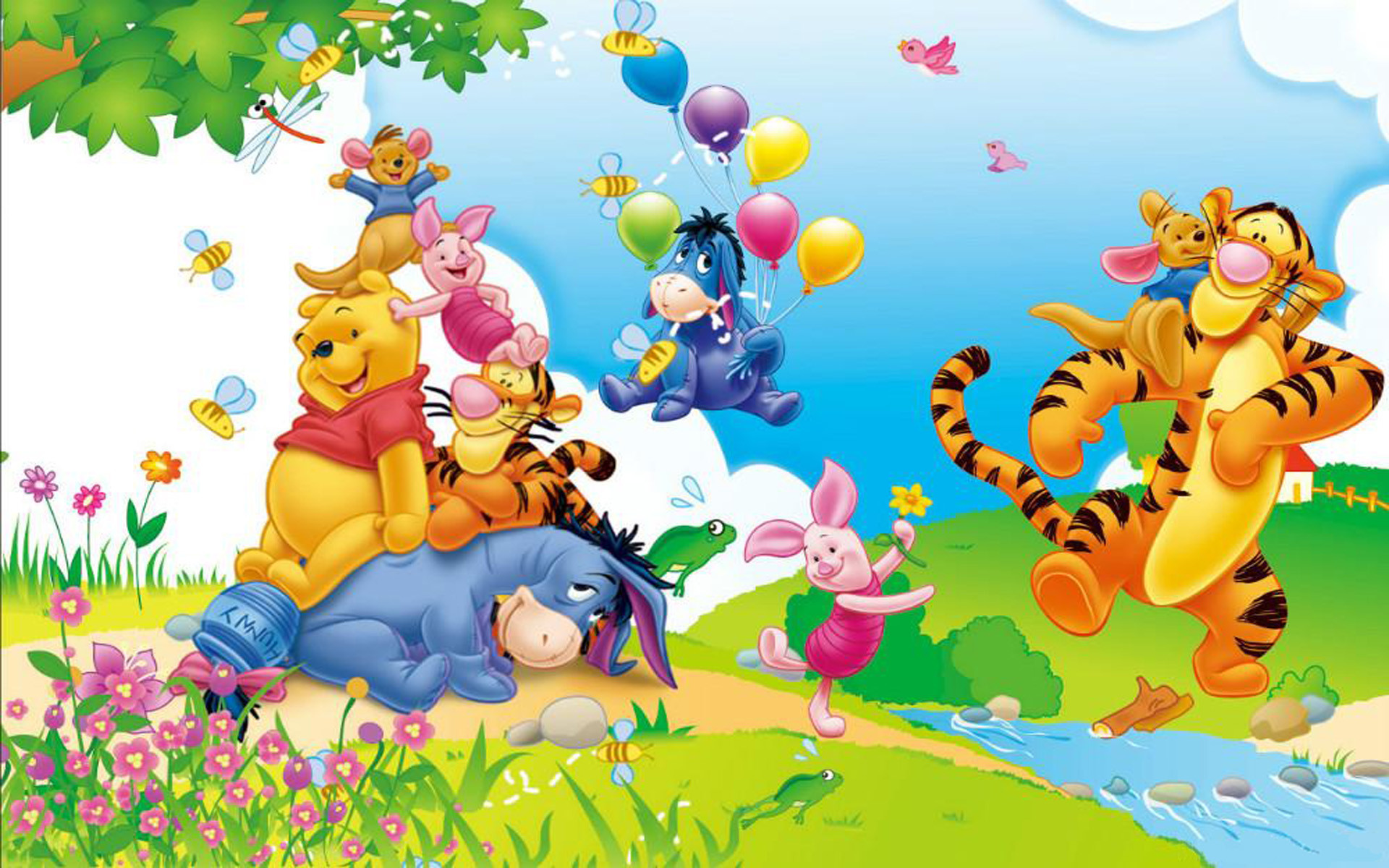 Winnie Pooh Wallpaper Quotes Wallpaper Simplepict Com - Winnie The Pooh Birthday Background - HD Wallpaper 