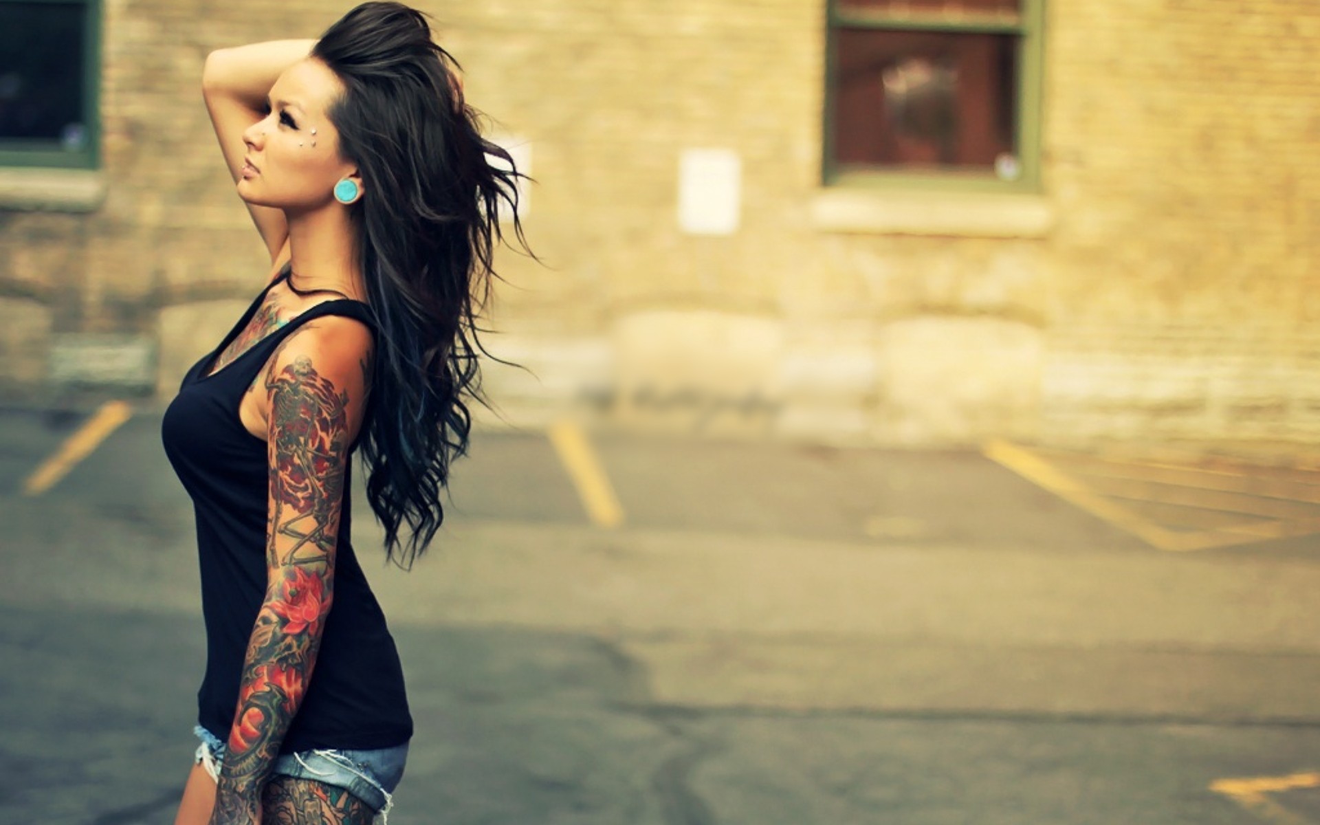 4069864 Girl Full Hd Quality Wallpapers - Indian Girl With Tattoos -  1920x1200 Wallpaper 