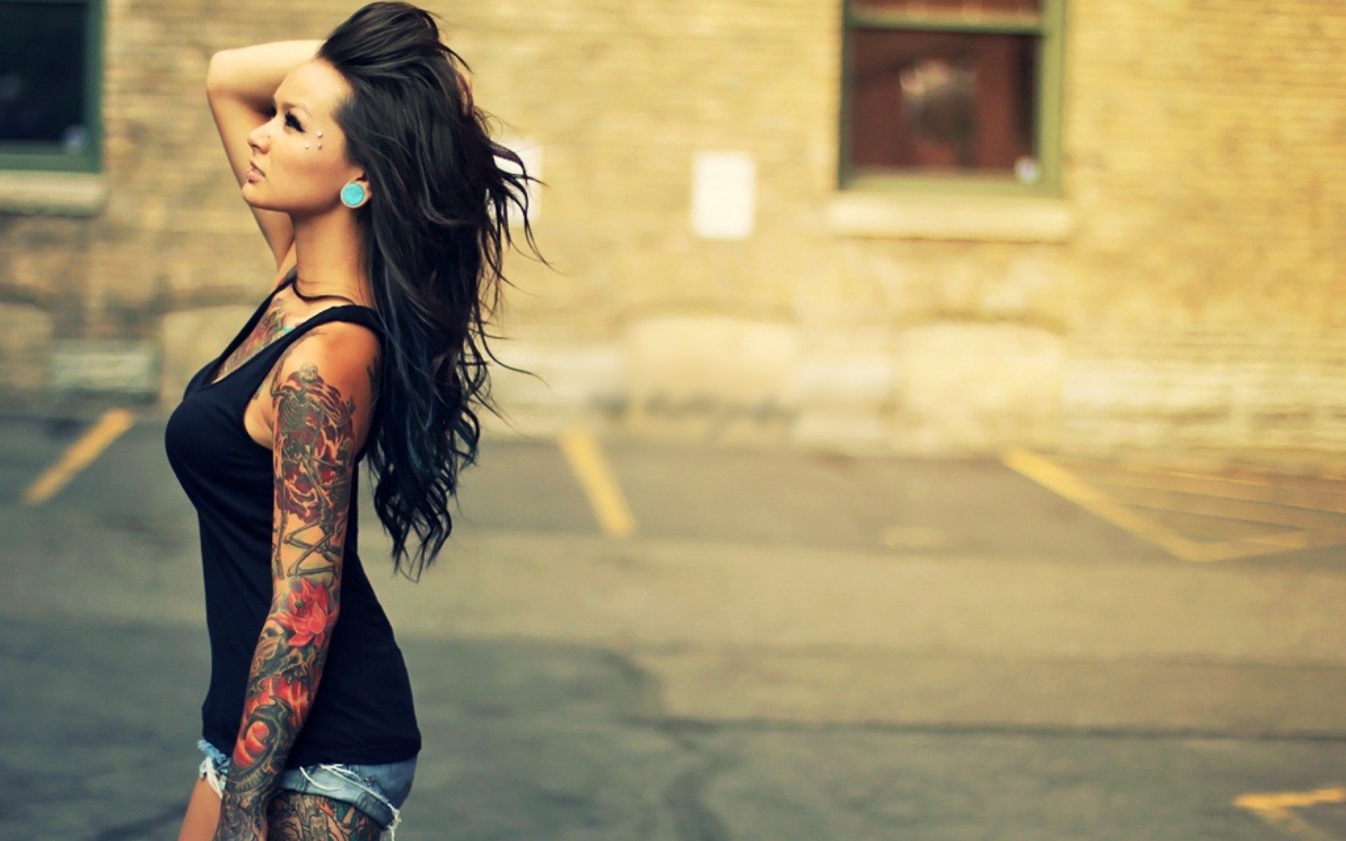 4069864 Girl Full Hd Quality Wallpapers - Indian Girl With Tattoos - HD Wallpaper 