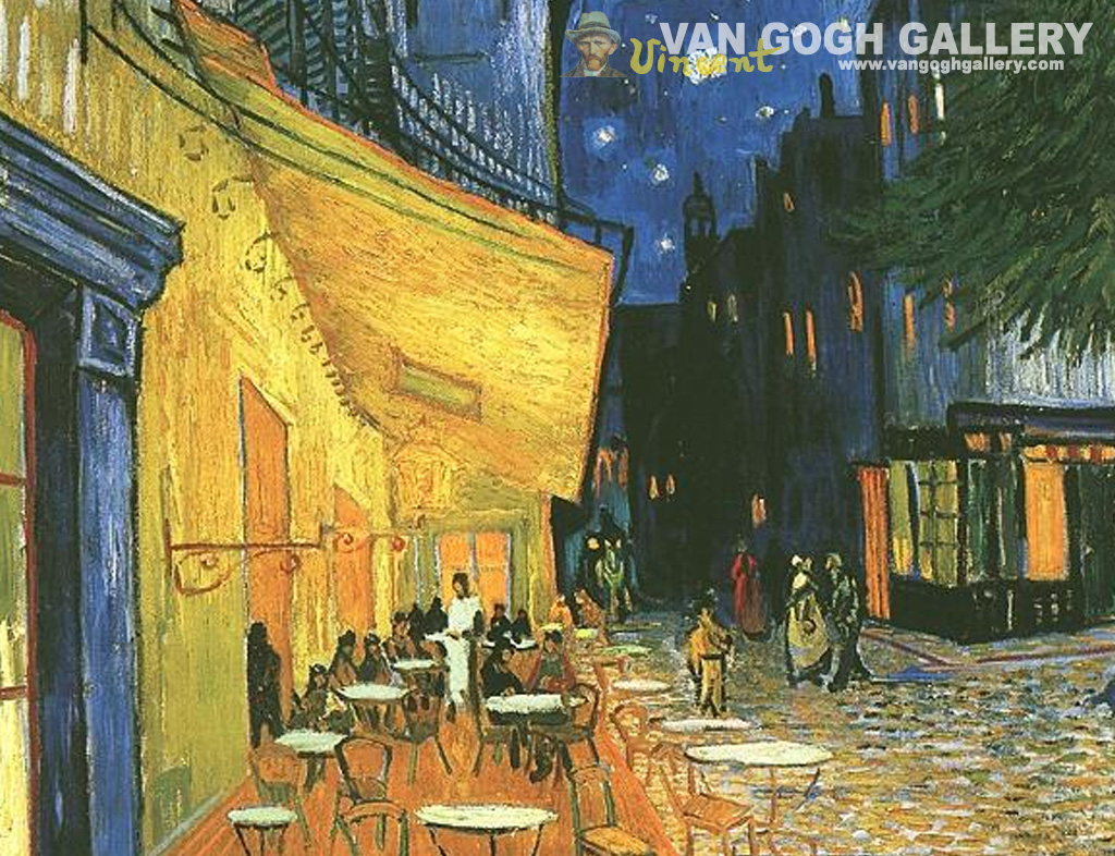 Starry Night Wallpaper - Van Gogh Wallpaper Cafe - HD Wallpaper 
