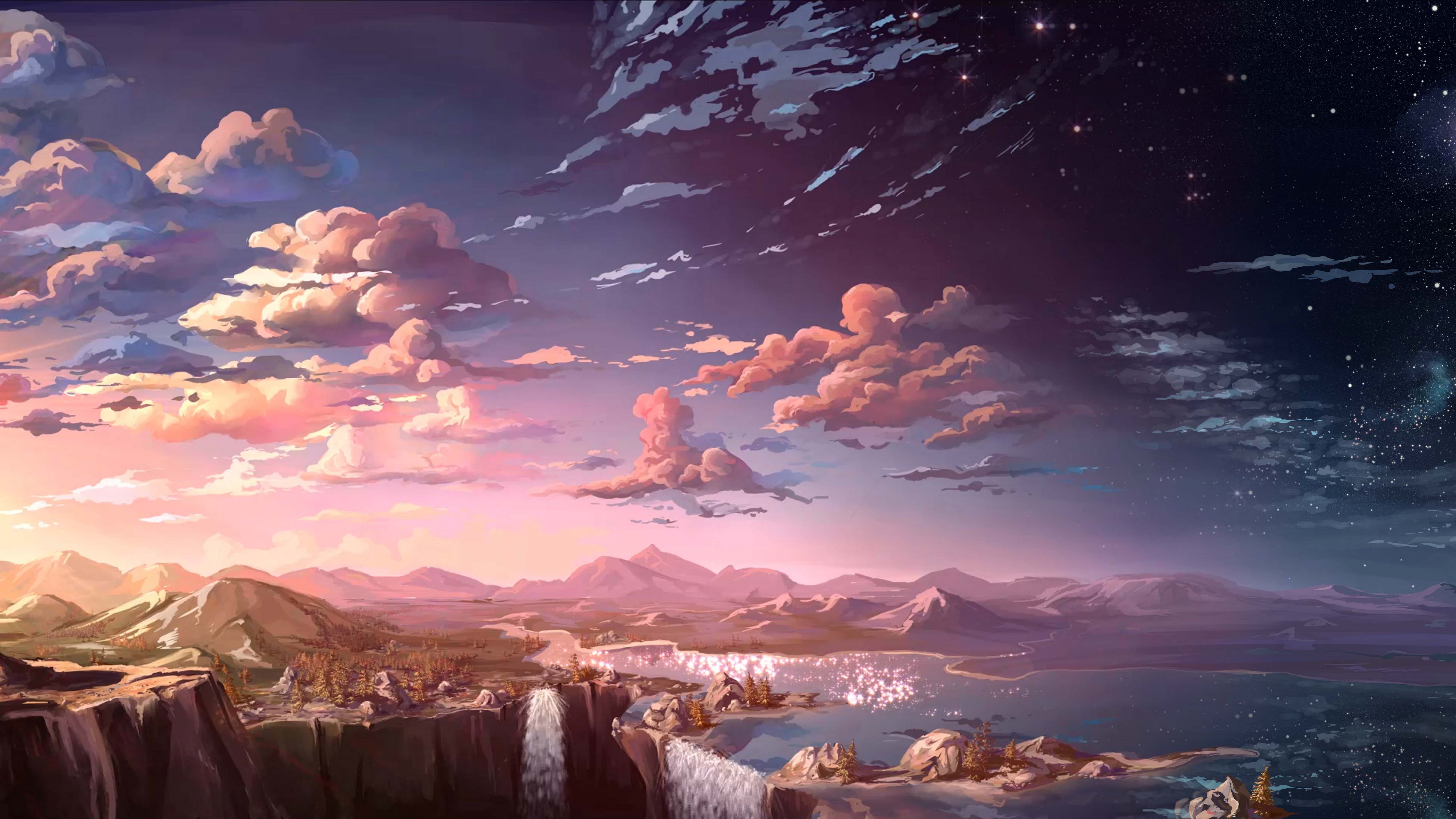 Anime Landscape - HD Wallpaper 