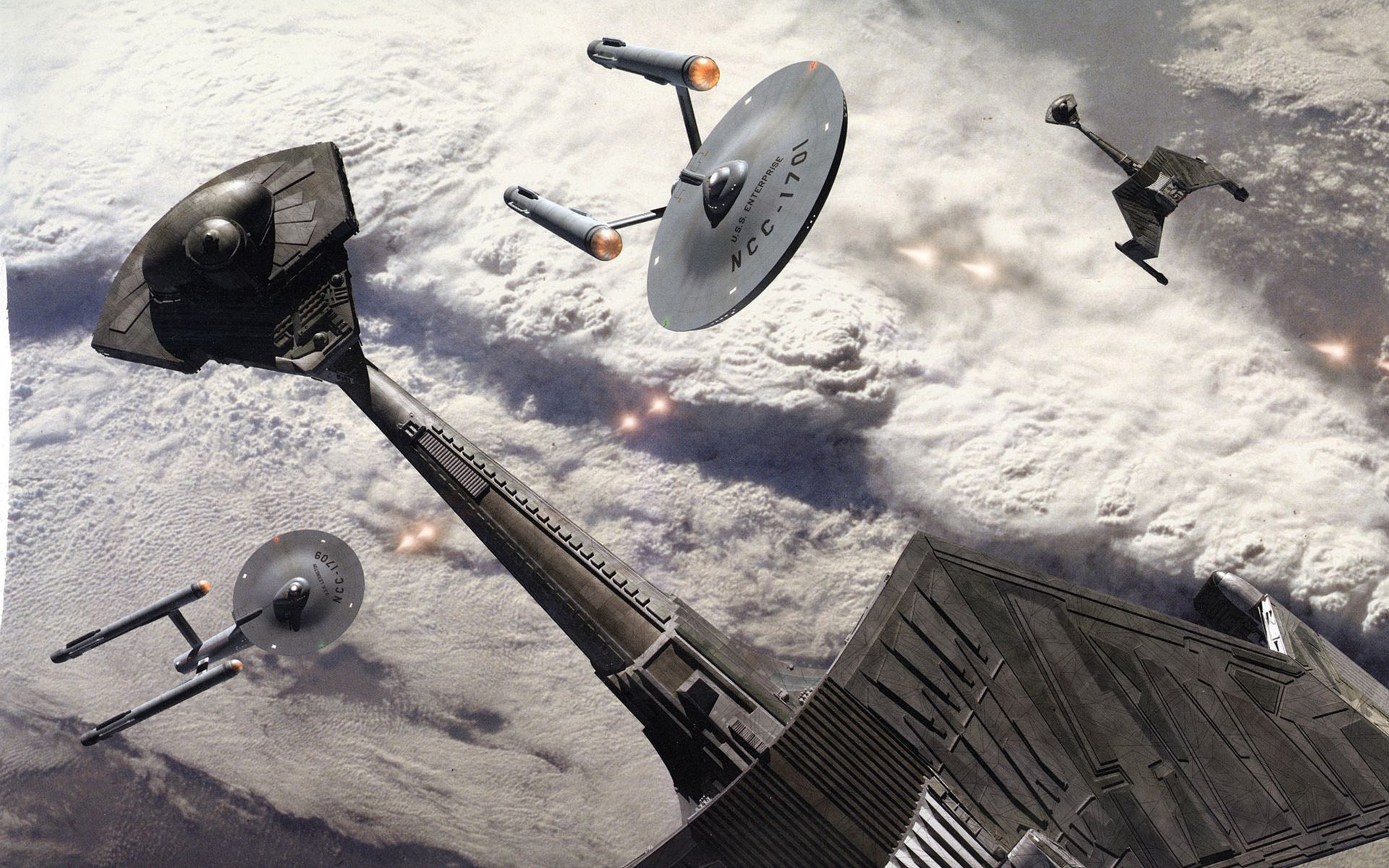 Star Trek Ships Battle - HD Wallpaper 