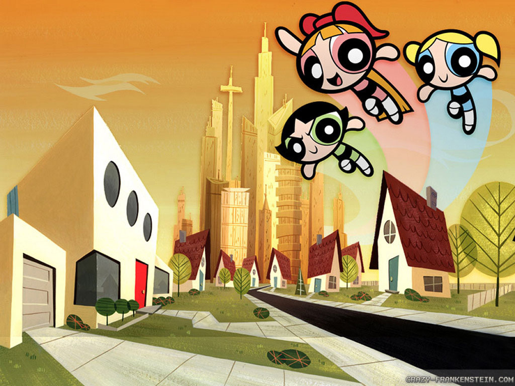Bubbles Powerpuff Girls Wallpaper - Cartoon Backgrounds In Powerpuff Girl - HD Wallpaper 