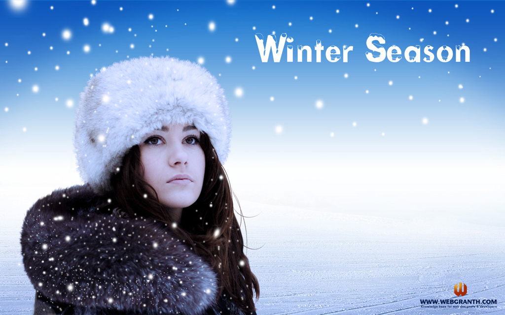 Cute Girl Winter Wallpaper - Girl With Fur Hat - HD Wallpaper 