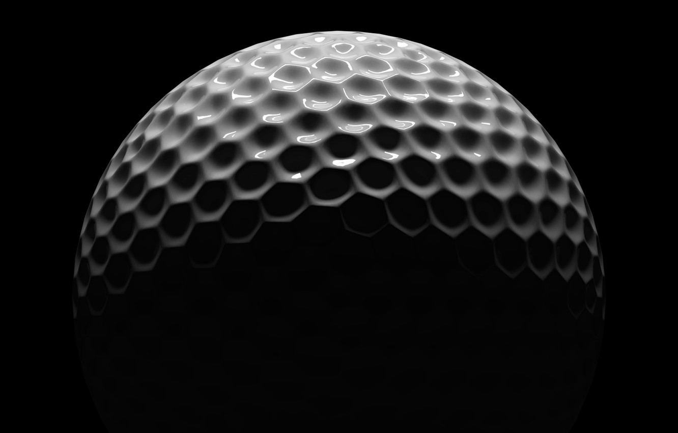 Photo Wallpaper White, Black, Golf, Ball - Golf Wallpaper Black And White - HD Wallpaper 