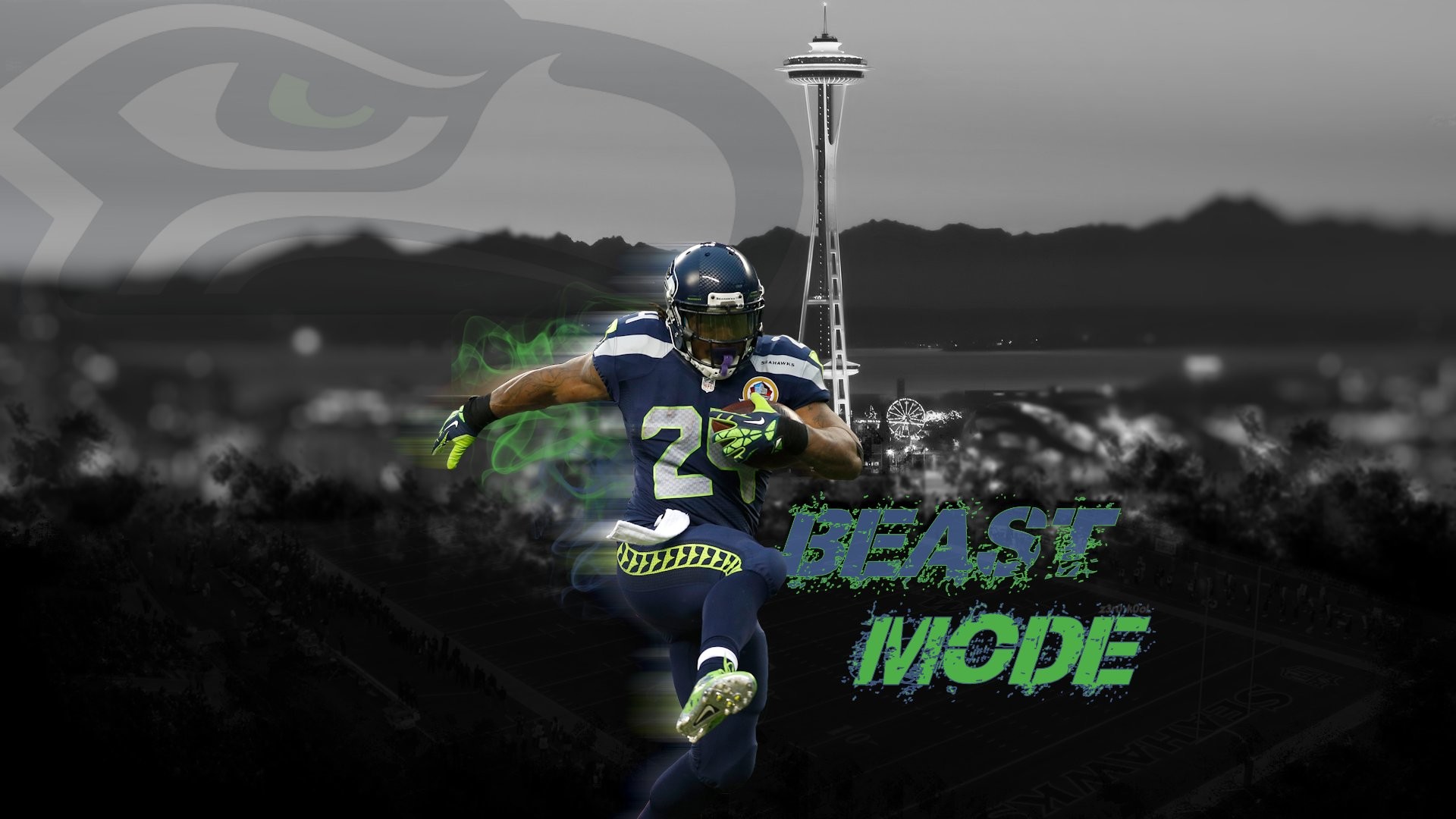 Seattle Seahawks Nfl Football 1 Wallpaper 247722 
 - Marshawn Lynch Seattle Seahawks - HD Wallpaper 