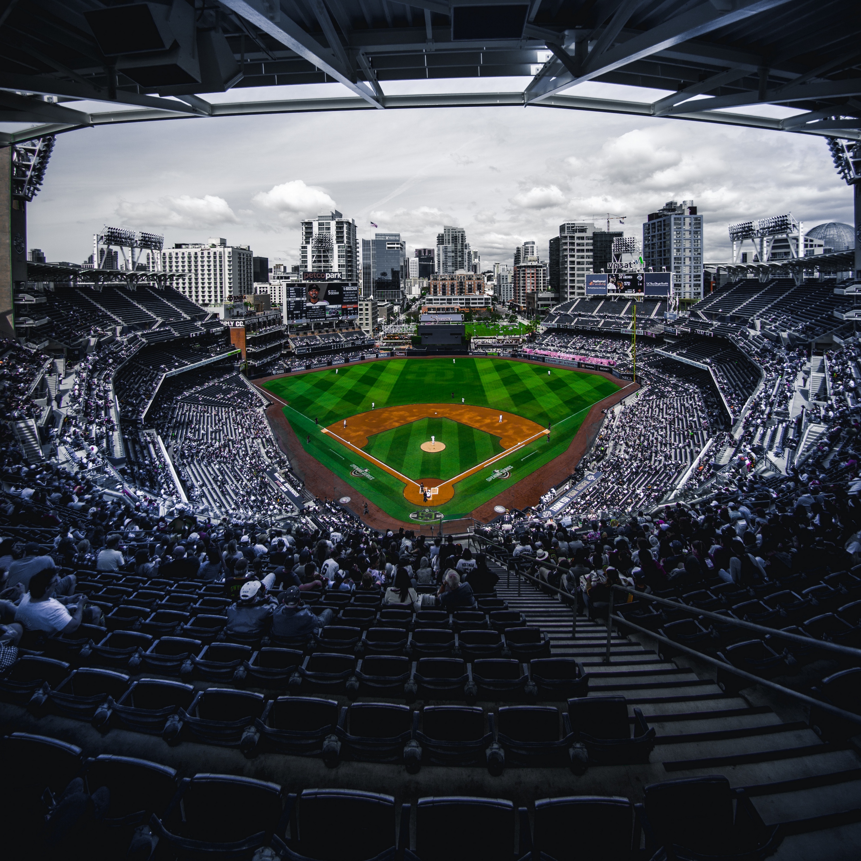 Wallpaper Stadium, Stands, Baseball, Match, Field, - HD Wallpaper 