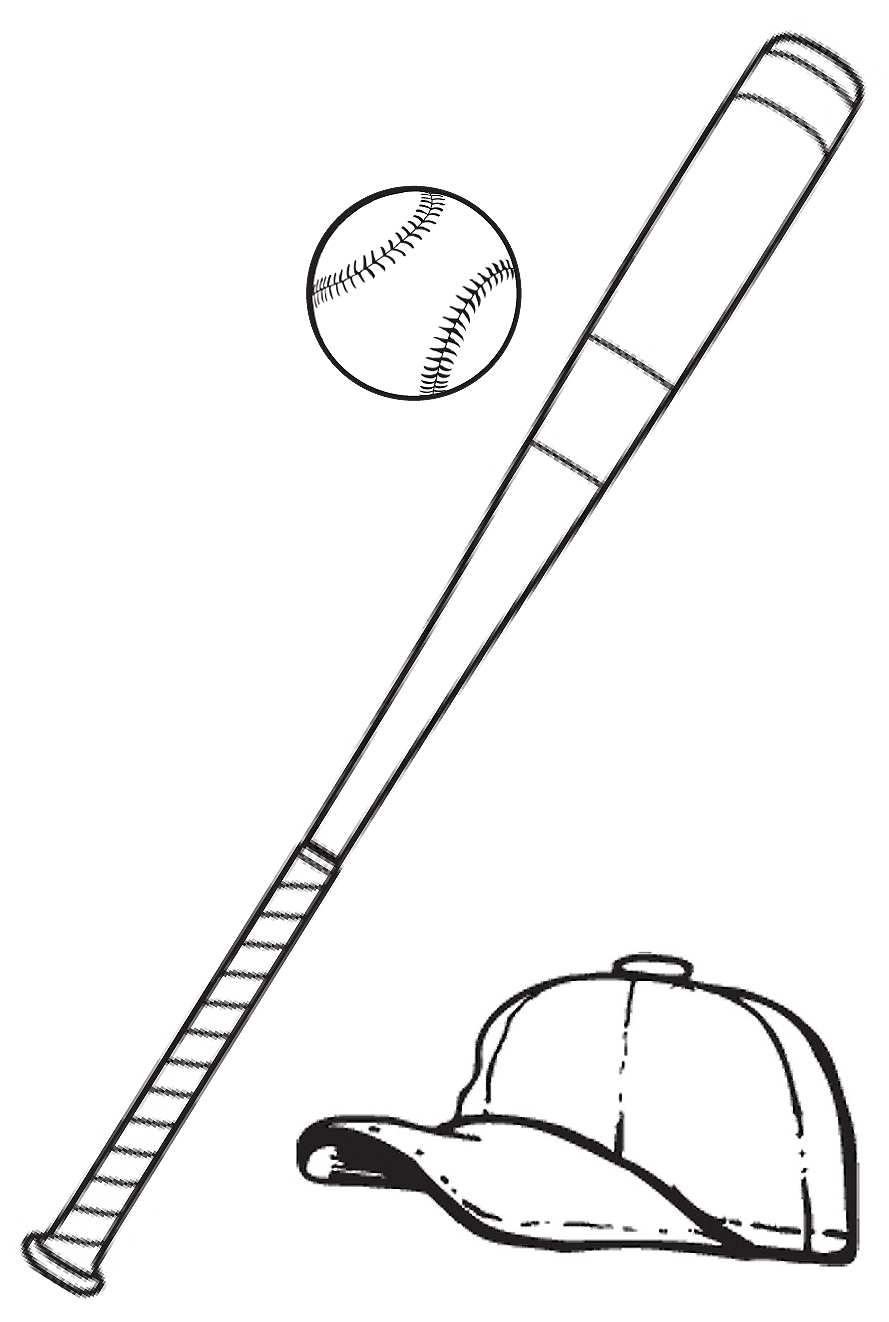 Baseball Wallpaper - Baseball And Bat Clipart Black And White - HD Wallpaper 