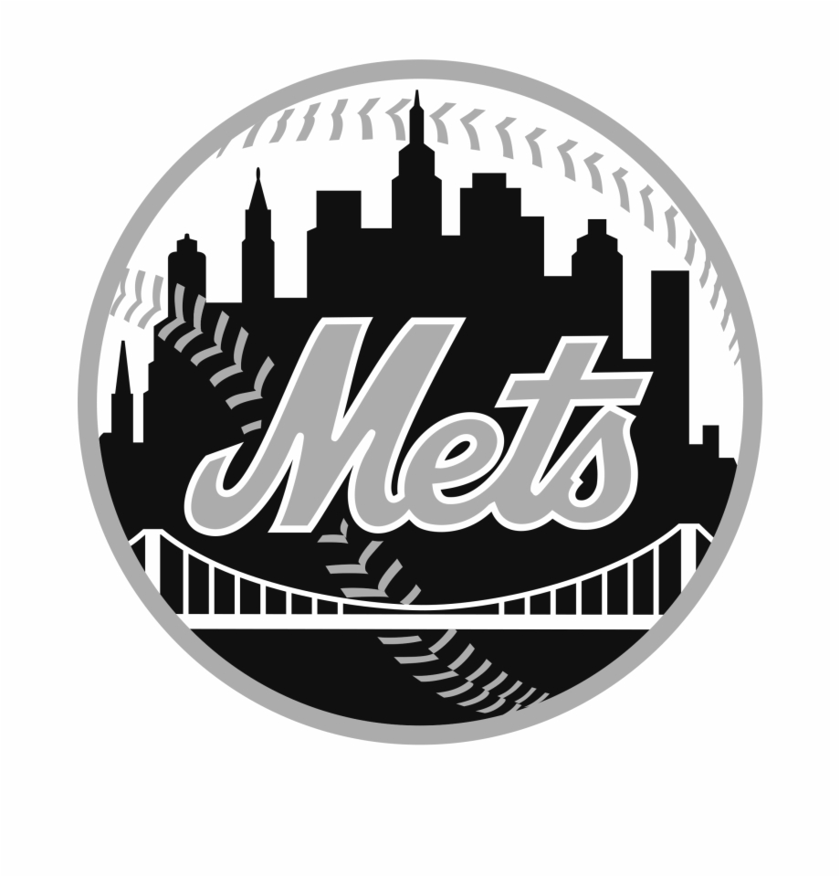 New York Mets Logo Black And White Ny - New York Mets Logo Png - HD Wallpaper 