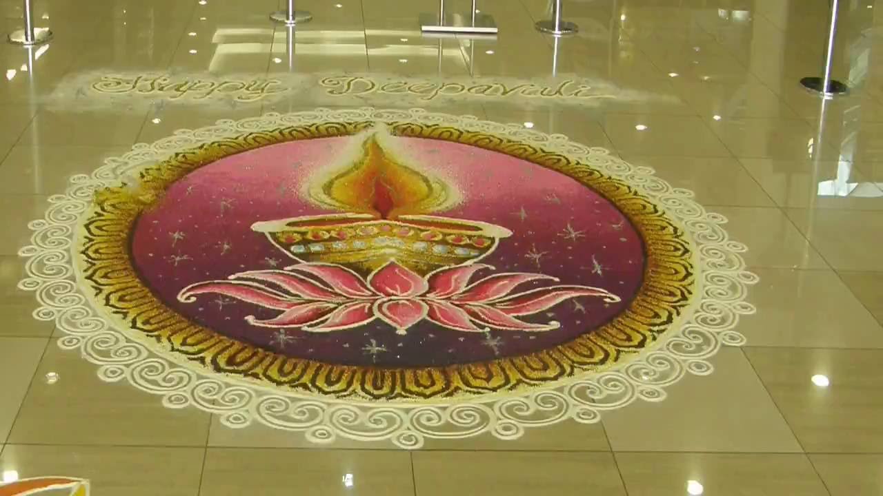 New Design Deepavali Kolam - HD Wallpaper 